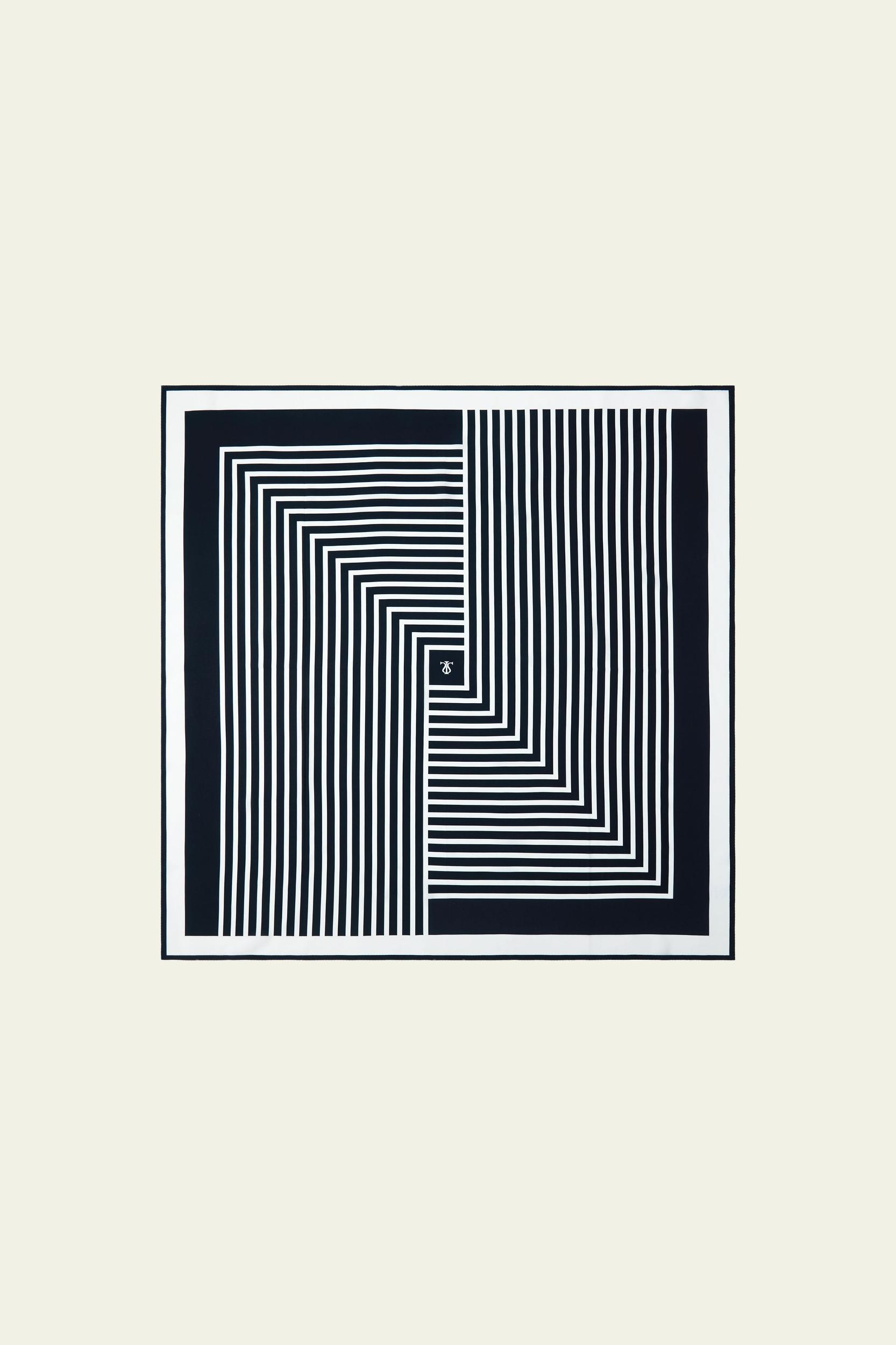 Mid-Century Pattern Silk Scarf Product Image