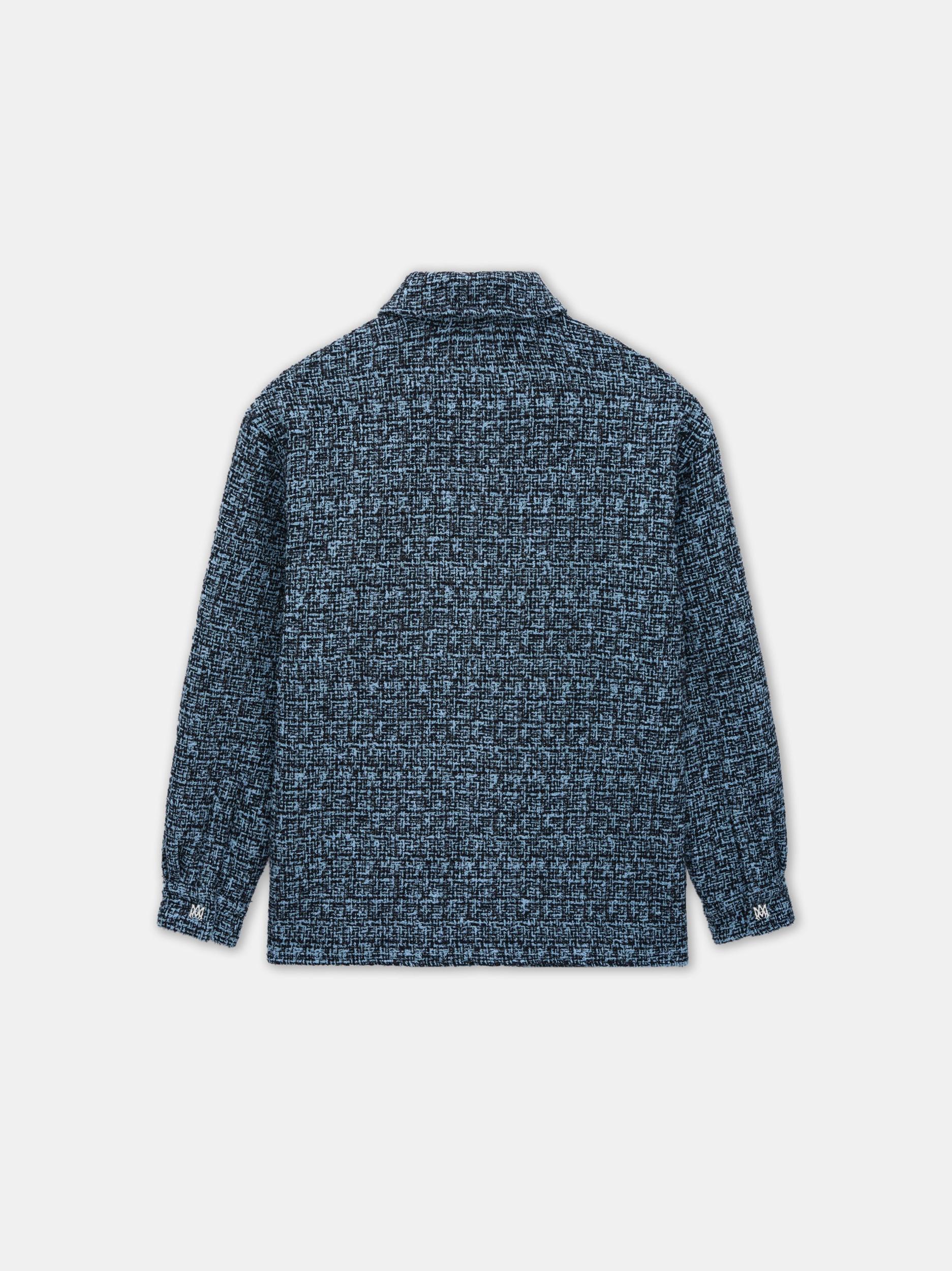 BOUCLE PADDED OVERSHIRT - Midnight Blue Product Image