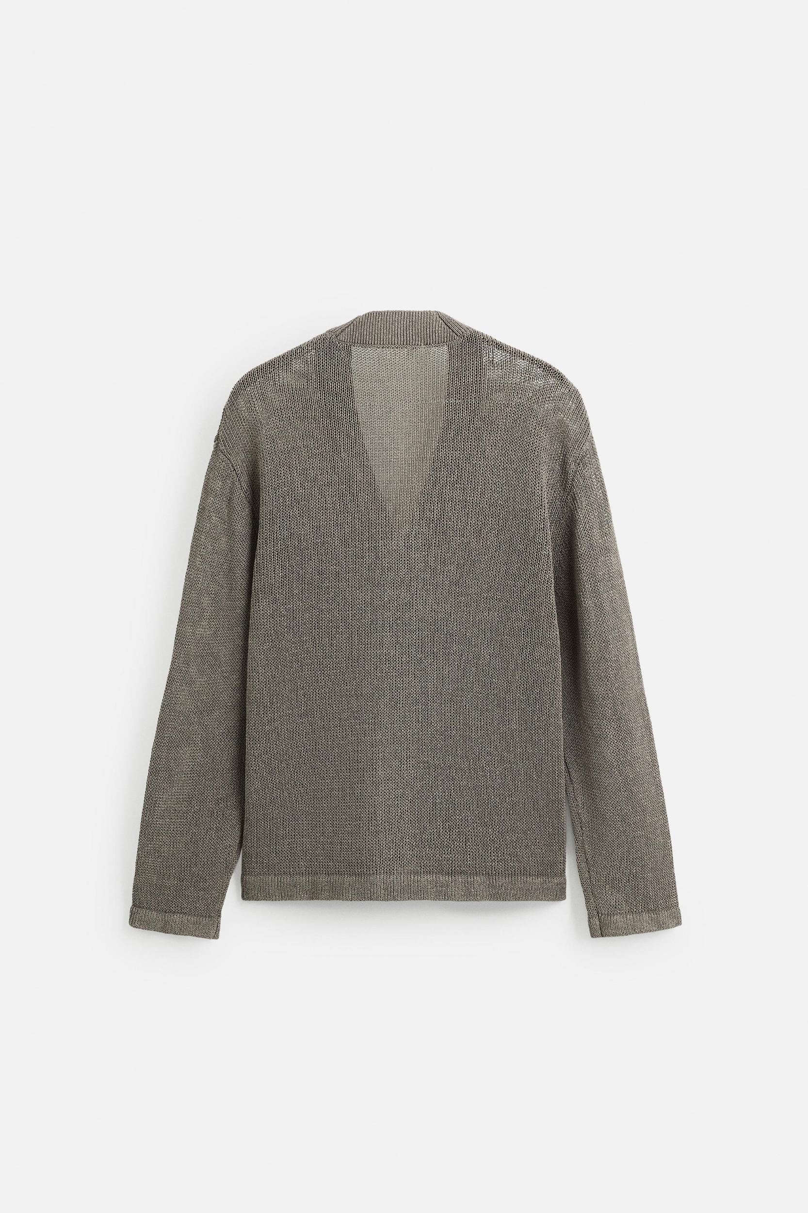 OPEN KNIT TEXTURED CARDIGAN Product Image