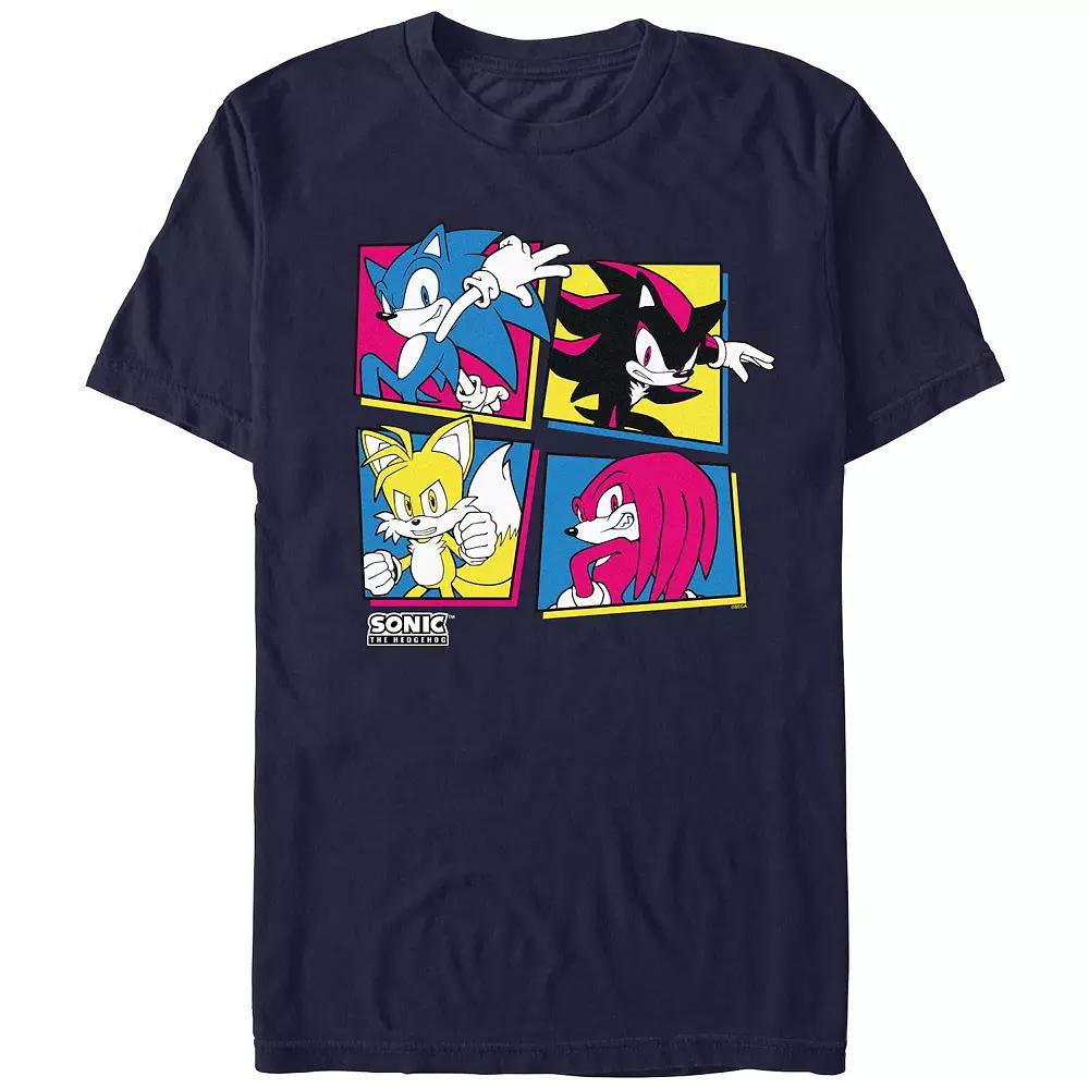 Men's Sonic The Hedgehog Pop Color Portraits Graphic Tee,  Product Image