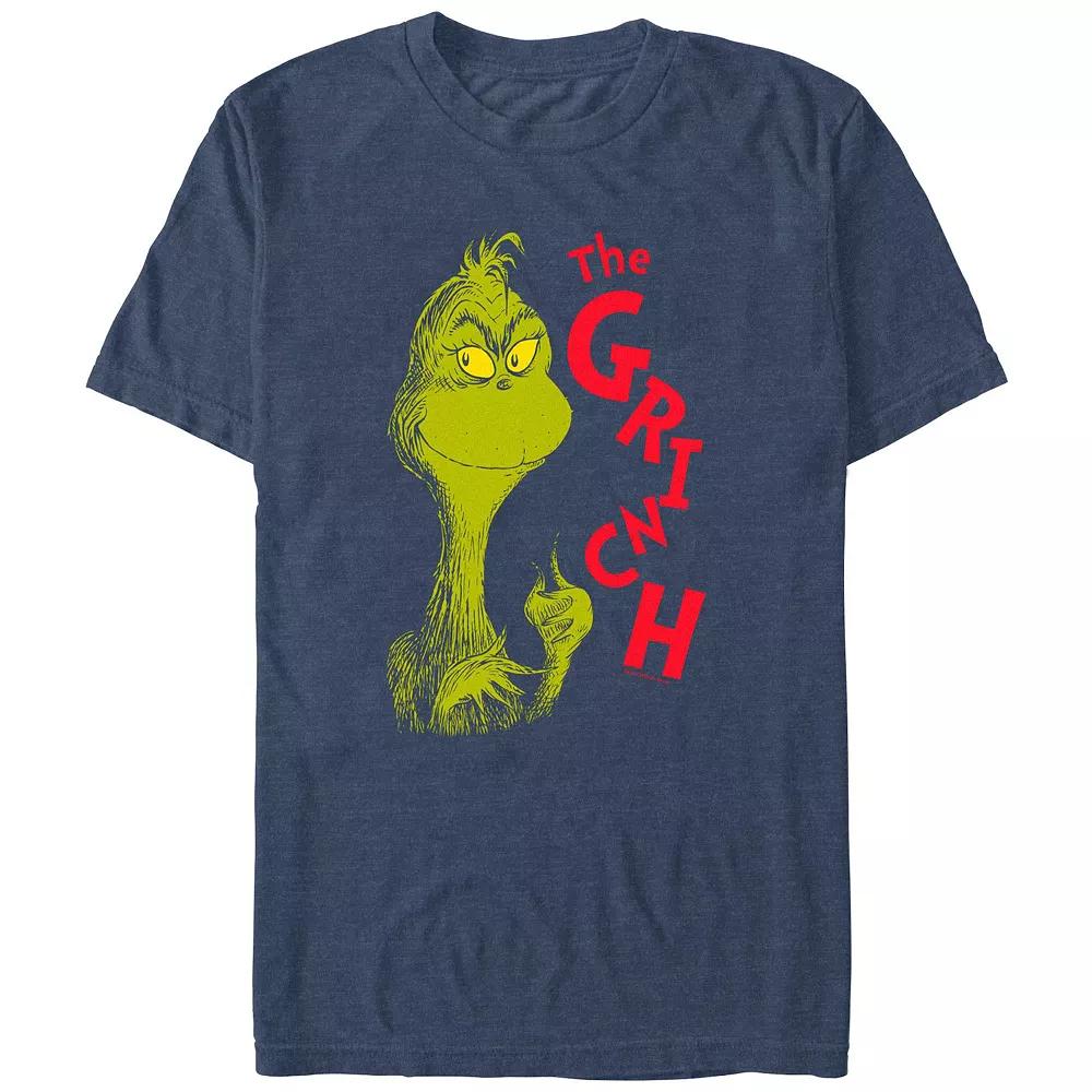 Big & Tall Dr. Seuss The Grinch Mischievous Face Graphic Tee, Men's,  Product Image