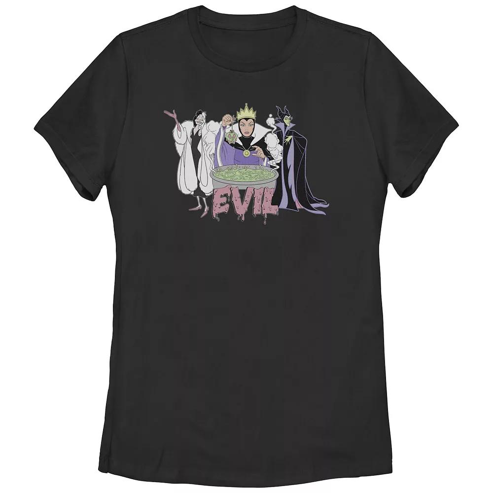 Disney Villains Evil Portraits Juniors' Graphic Tee, Girl's,  Product Image