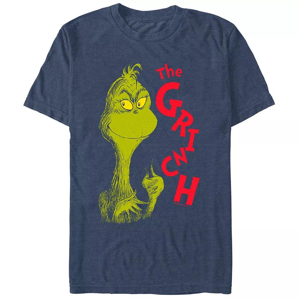 Big & Tall Dr. Seuss The Grinch Mischievous Face Graphic Tee, Men's,  Product Image