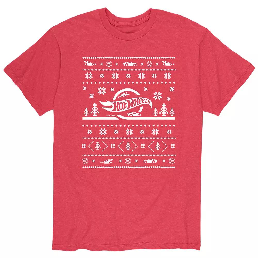 Men's Hot Wheels Ugly Christmas Sweater Pattern Tee,  Product Image