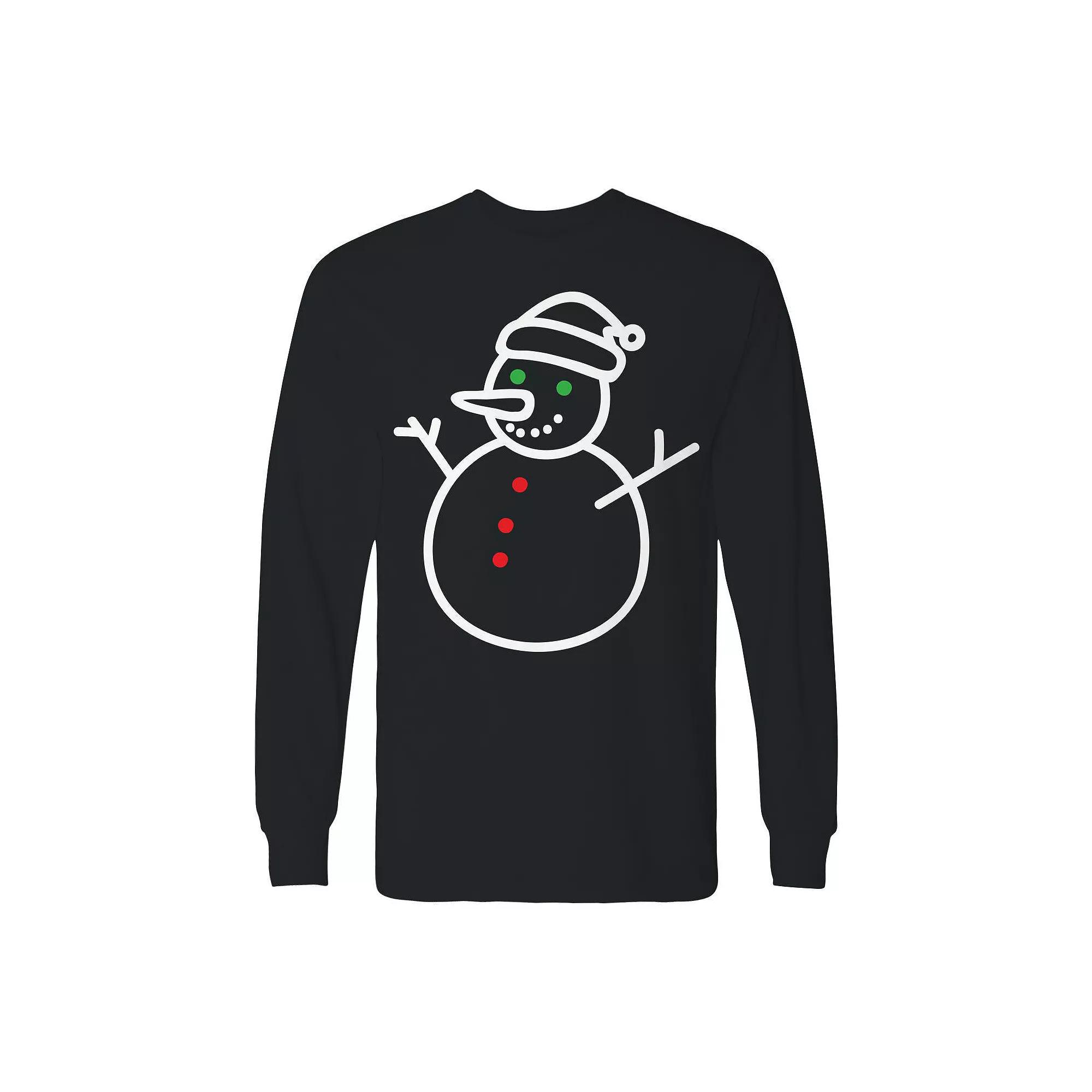 Men's Snow Christmas Man Long Sleeve Graphic Tee, Adult Unisex,  Product Image