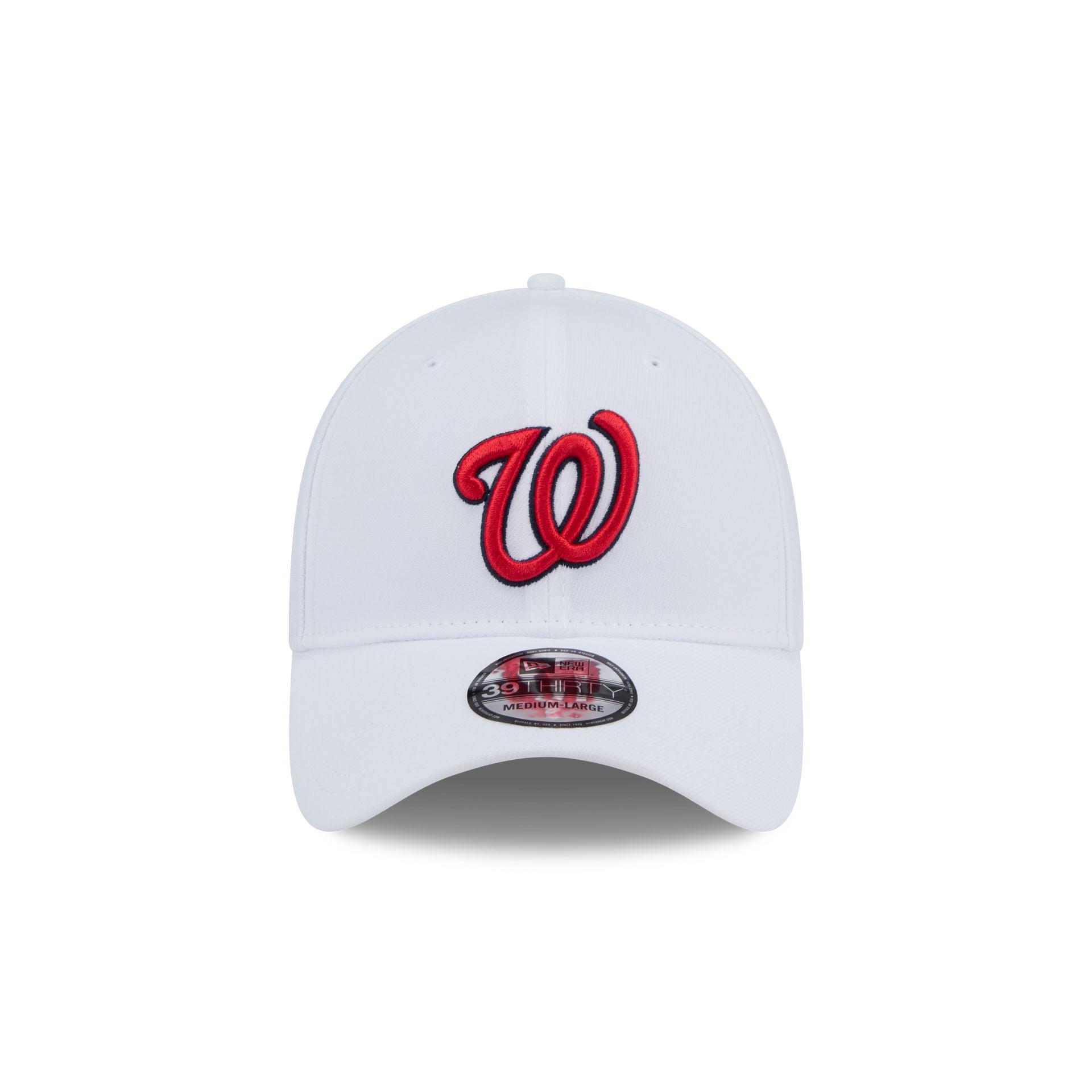 Washington Nationals Optic White 39THIRTY Stretch Fit Hat Male Product Image