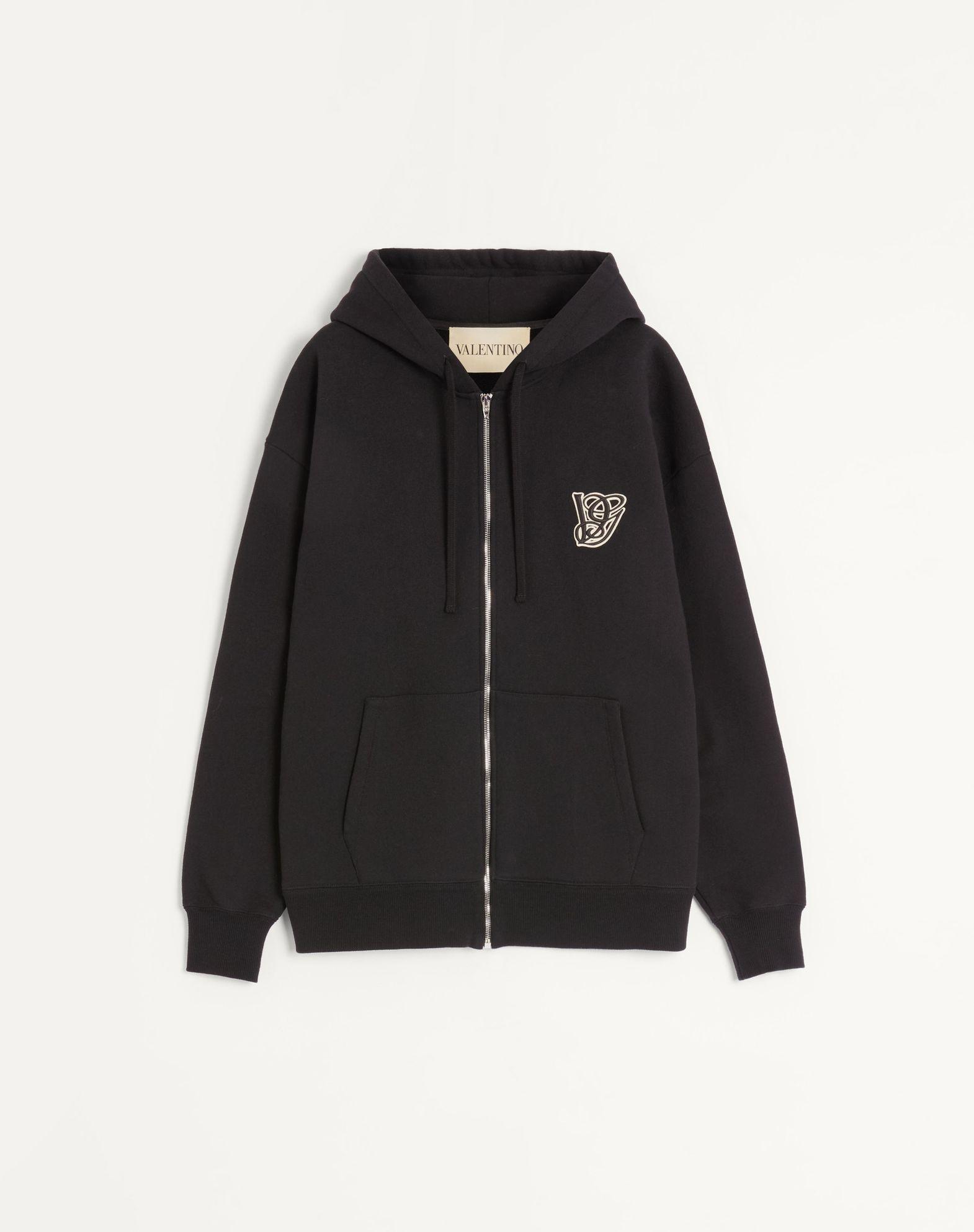 Cotton Hooded Sweatshirt With Vg Patch Product Image