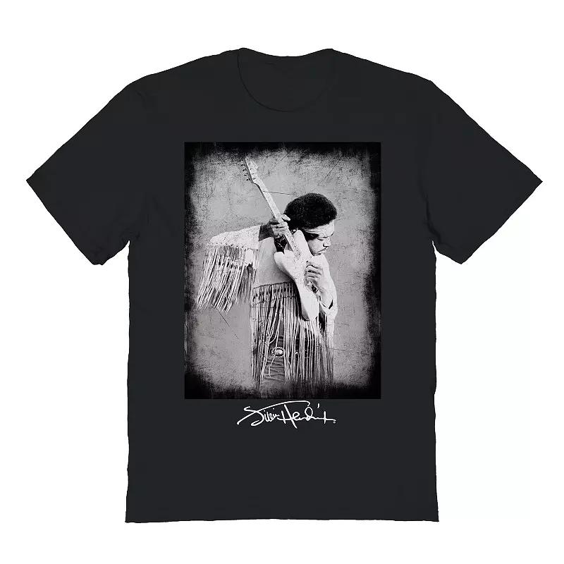 Men's Jimi Hendrix Signature Black Frame Graphic Tee, Size: Medium Product Image