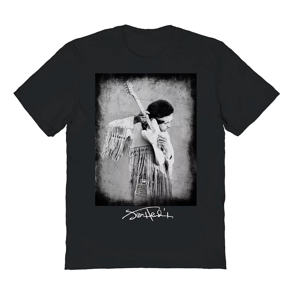 Men's Jimi Hendrix Signature Black Frame Graphic Tee, Size: Medium Product Image
