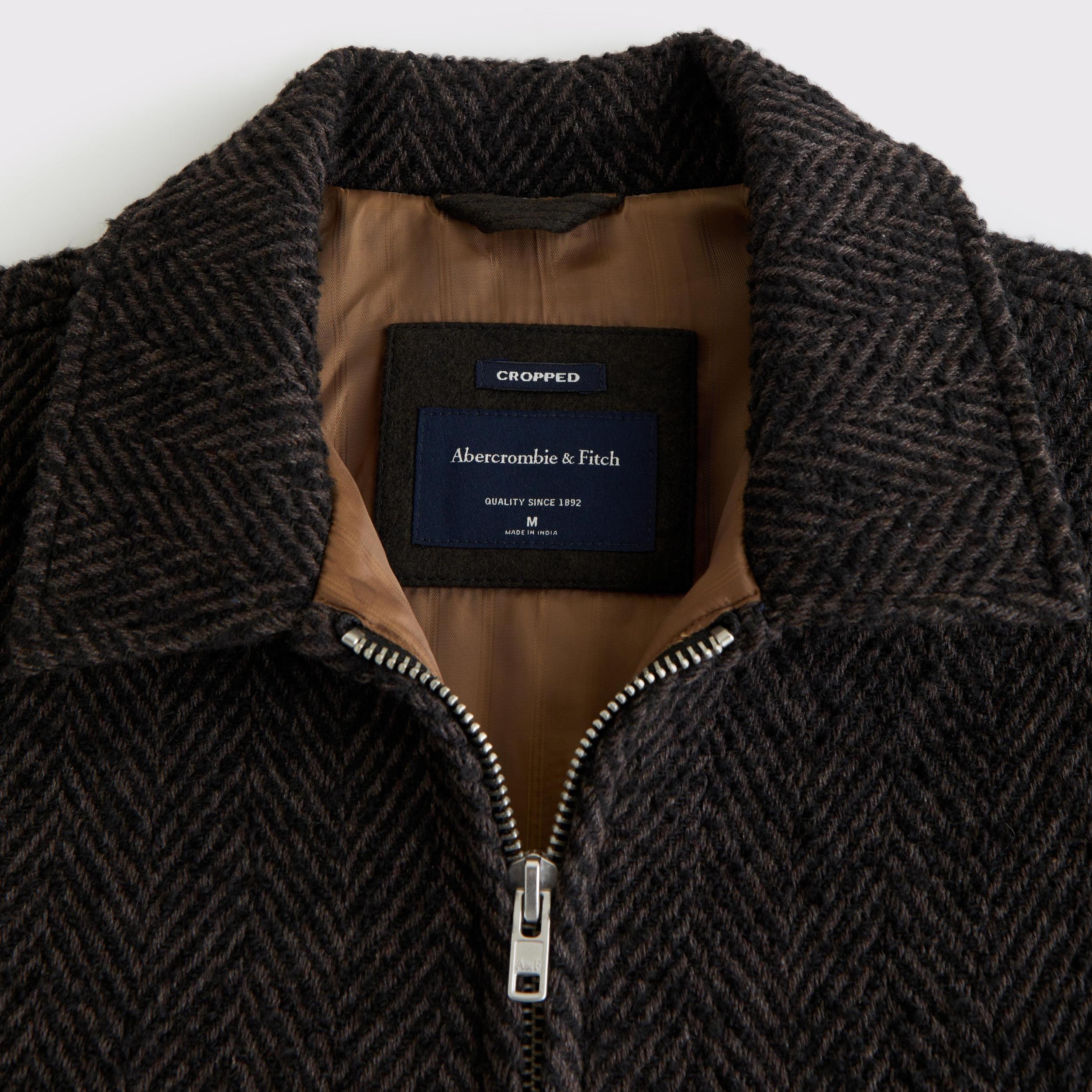Cropped Wool-Blend Zip Jacket Product Image