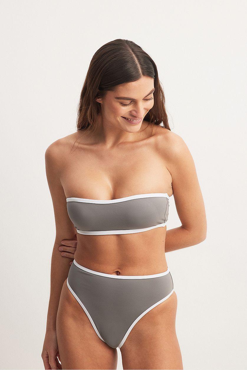 Contrast Detail High Leg Bikini Panty Product Image