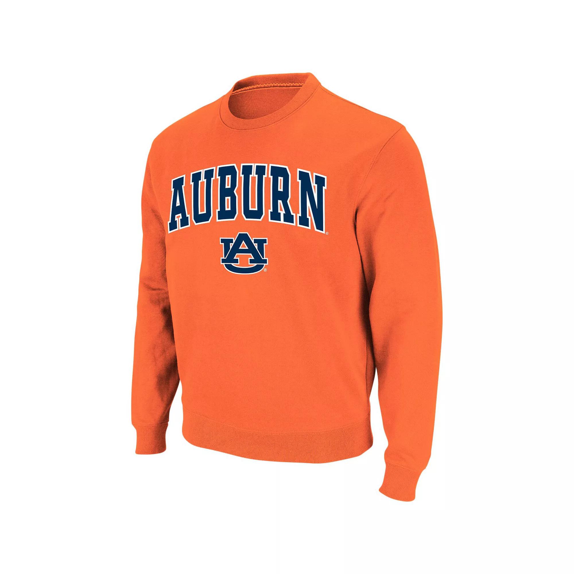 Men's Colosseum Orange Auburn Tigers Arch & Logo Crew Neck Sweatshirt,  Product Image