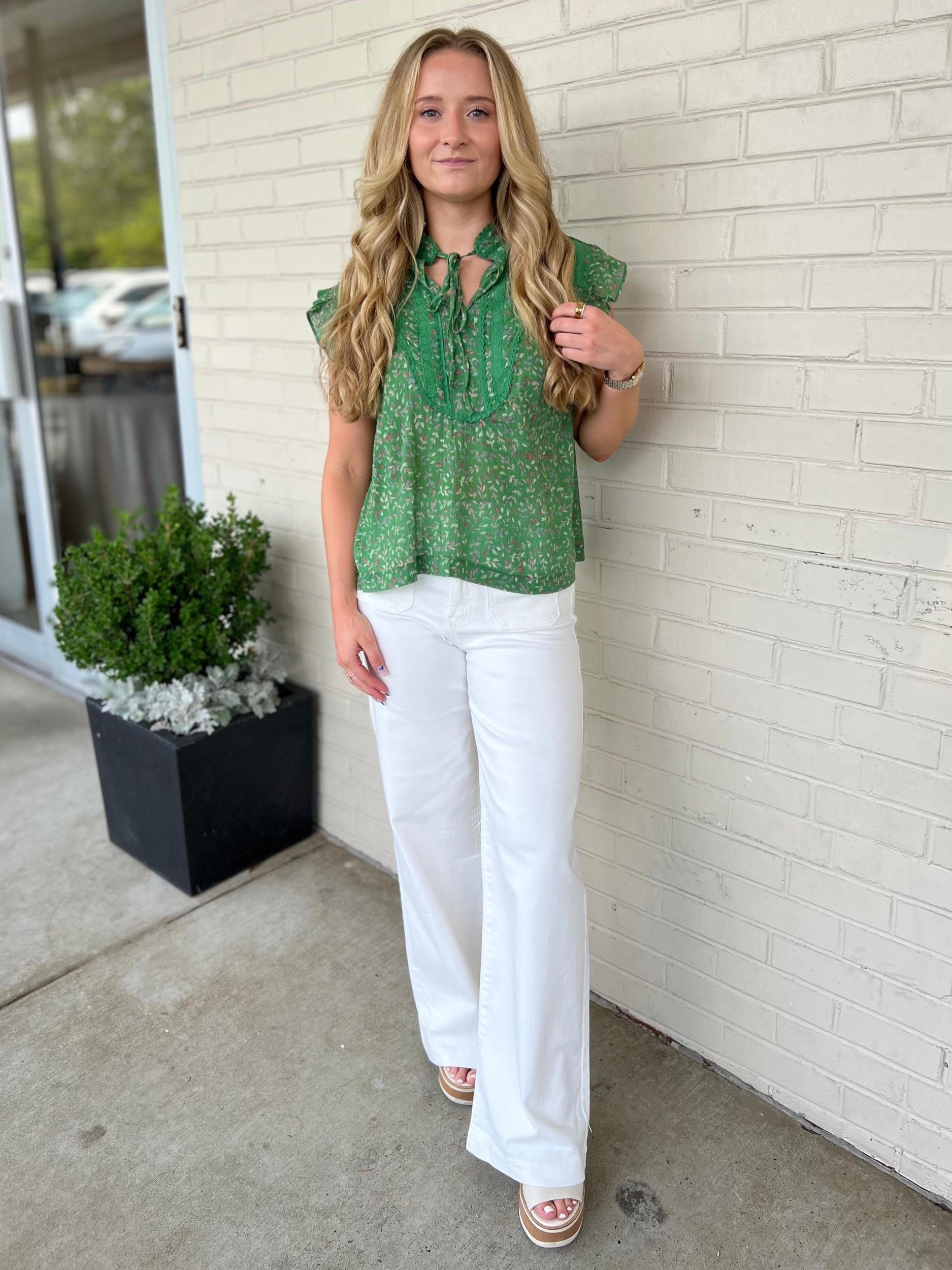 Brooklyn Ruffle Tie Front Top Product Image