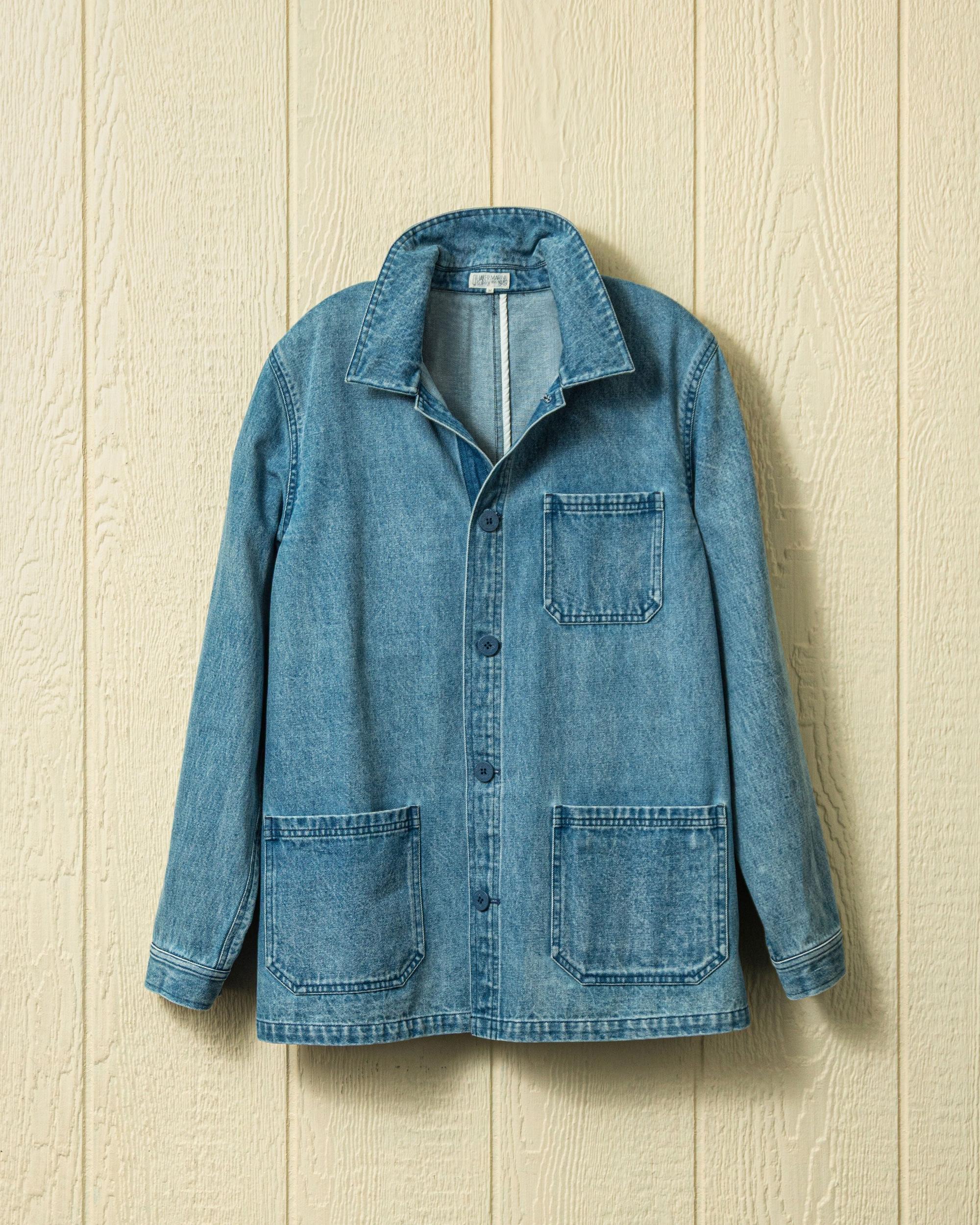 French Workman’s Jacket in Light Wash Denim Product Image