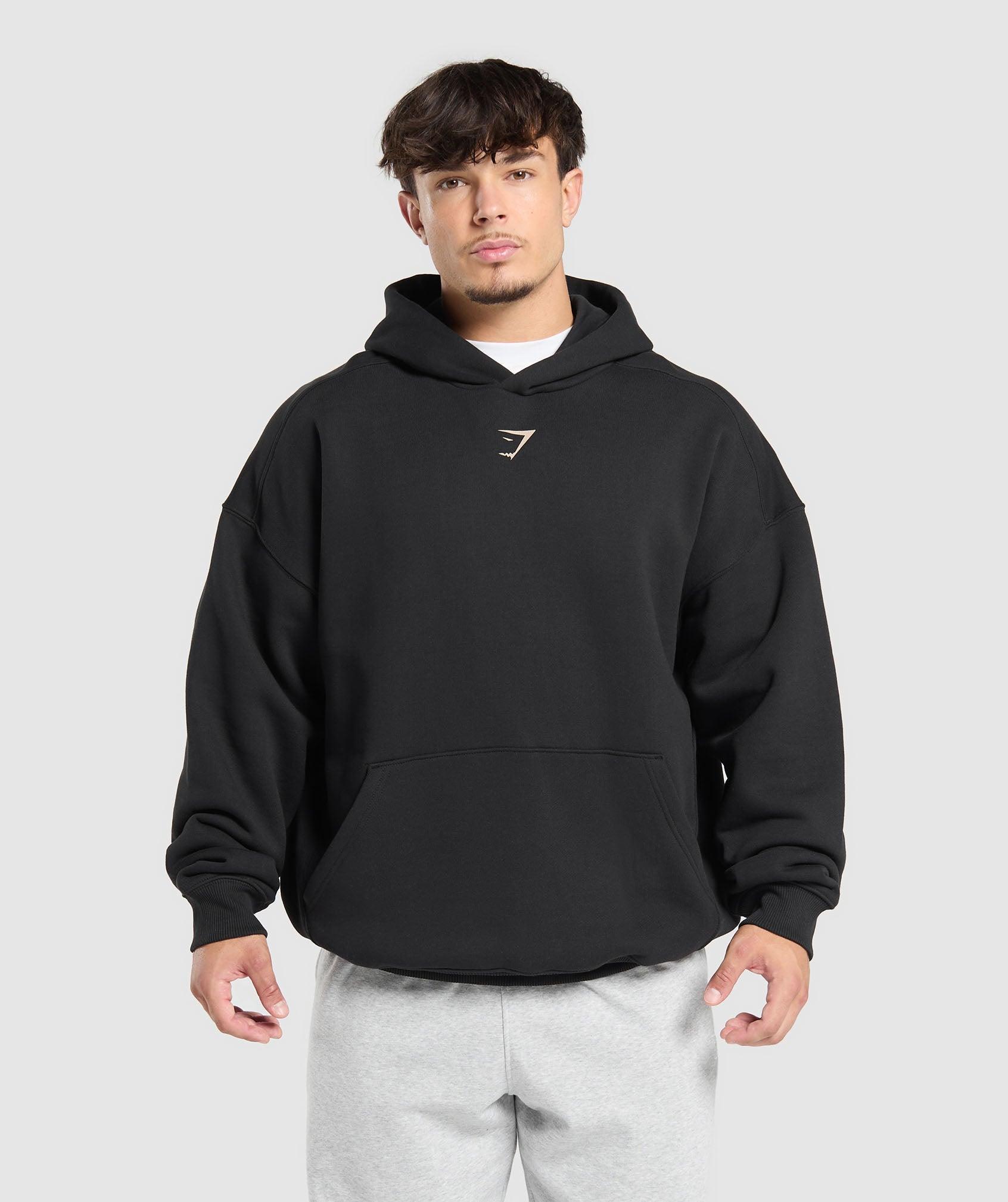 Gymshark Lifting Club Hoodie - Black/Pebble Grey Male Product Image