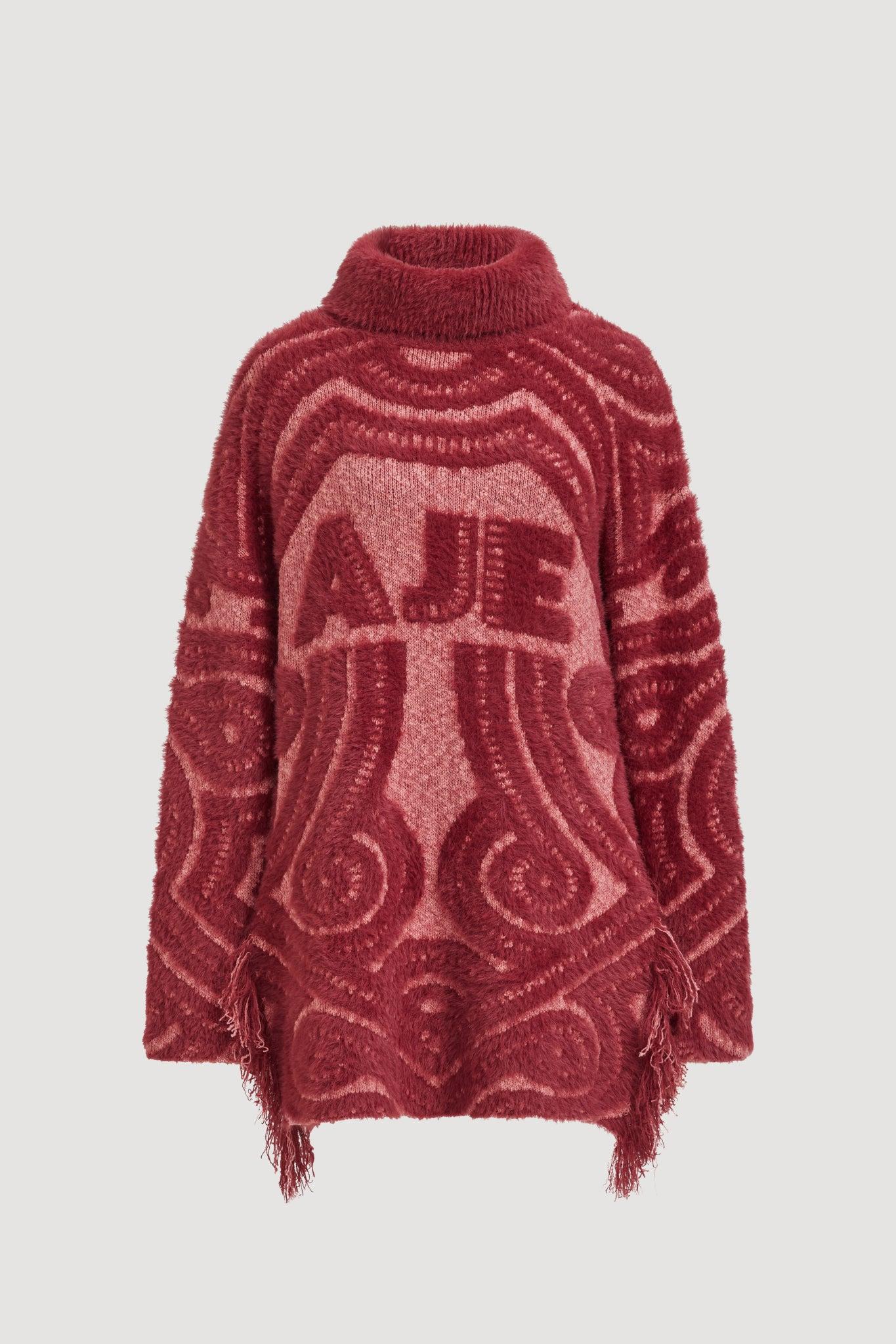 Jouve Jacquard Jumper-GARNET/VINTAGE ROSE / XXS Product Image
