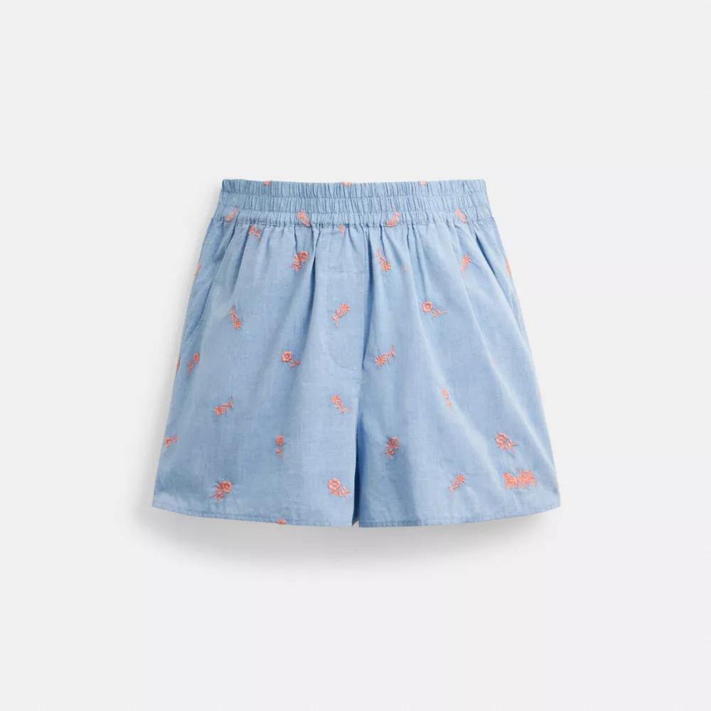 Floral Embroidery Boxer Shorts Product Image