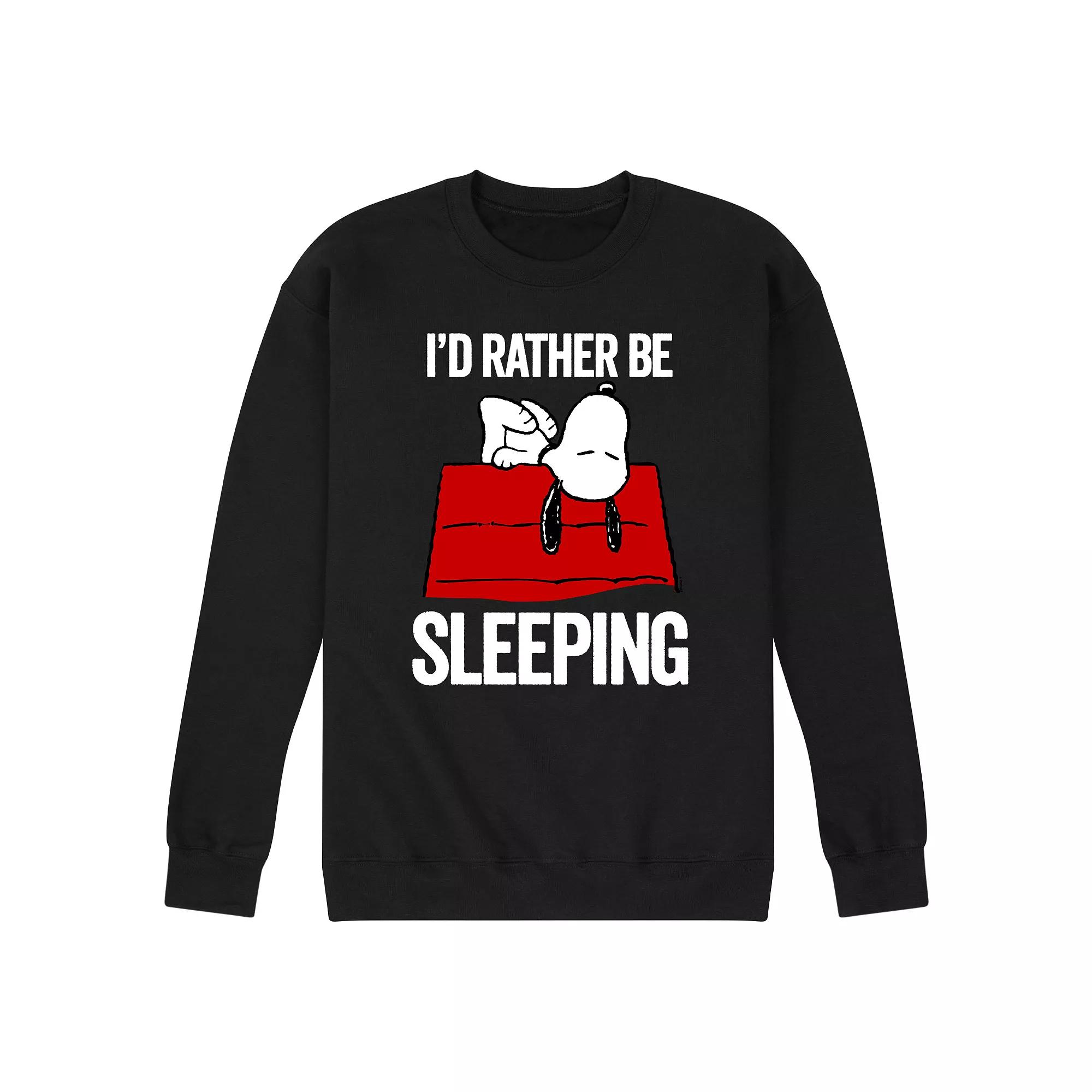 Men's Peanuts Snoopy I'd Rather Be Sleeping Graphic Sweatshirt,  Product Image