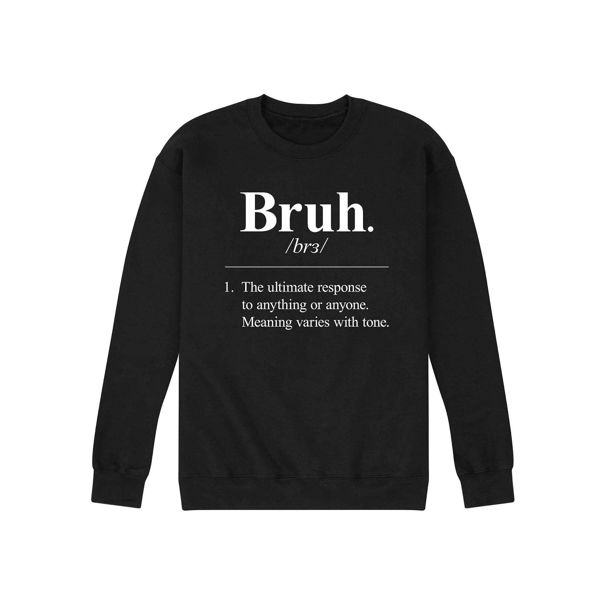 Men's Bruh Definition Graphic Fleece Pullover,  Product Image