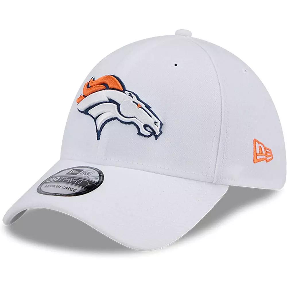 Men's New Era White Denver Broncos Main 39THIRTY Flex Hat, Size: Large/XL Product Image