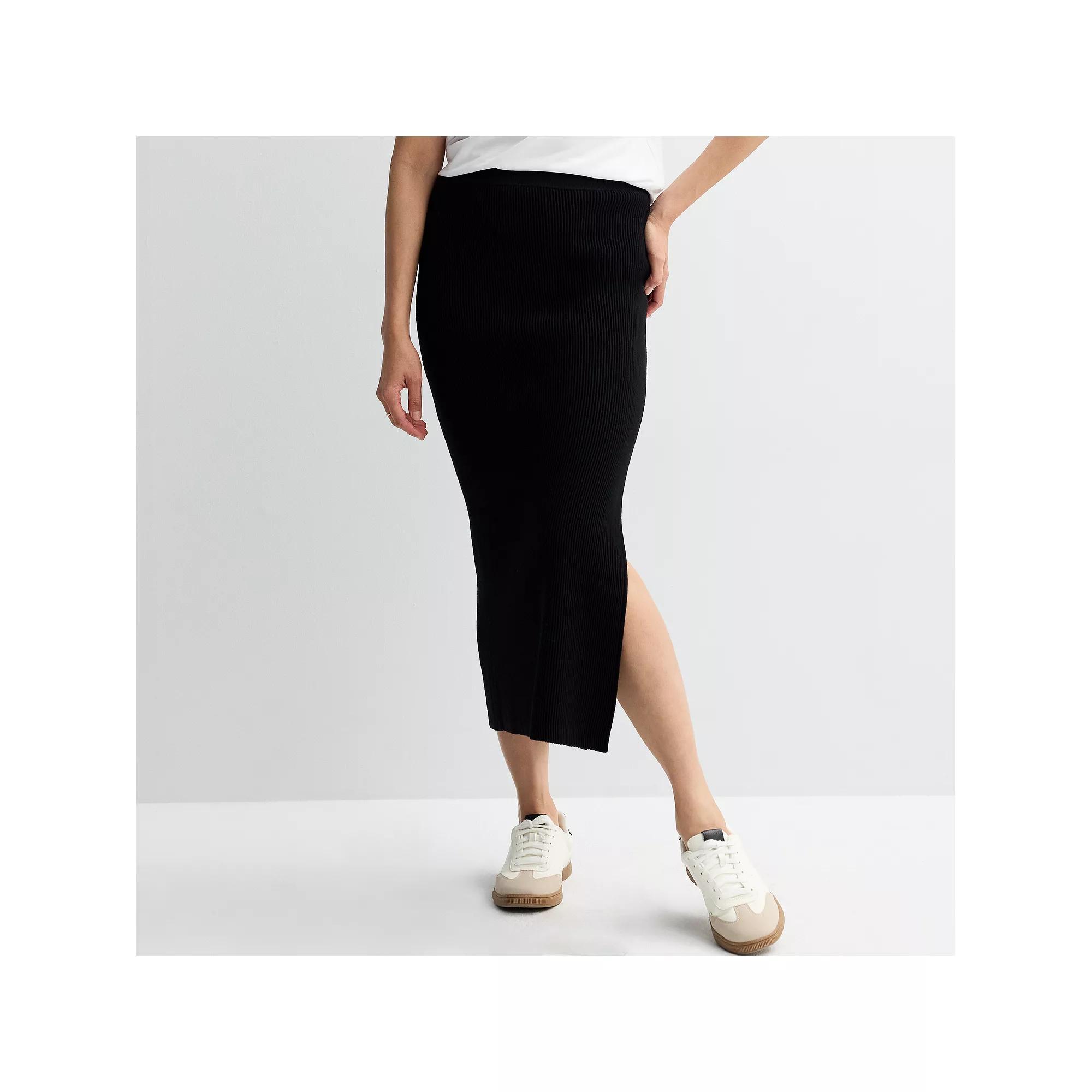 Women's Fourth + Bay Sweater Skirt, Size: Medium, Black Product Image