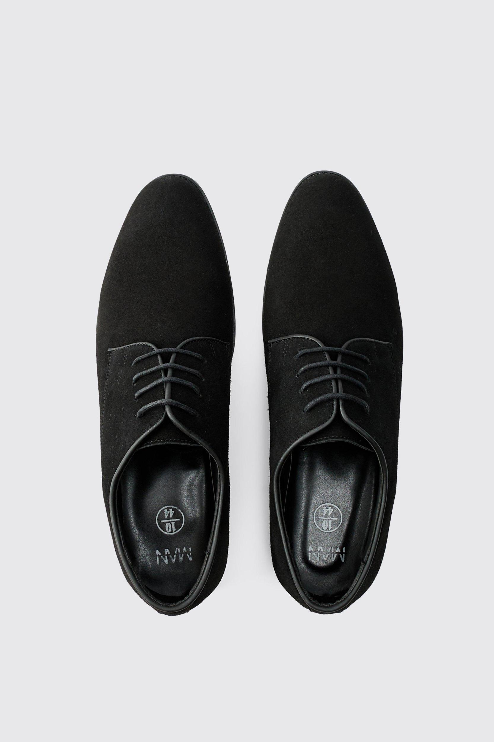 Faux Suede Derby | boohooMAN USA Product Image