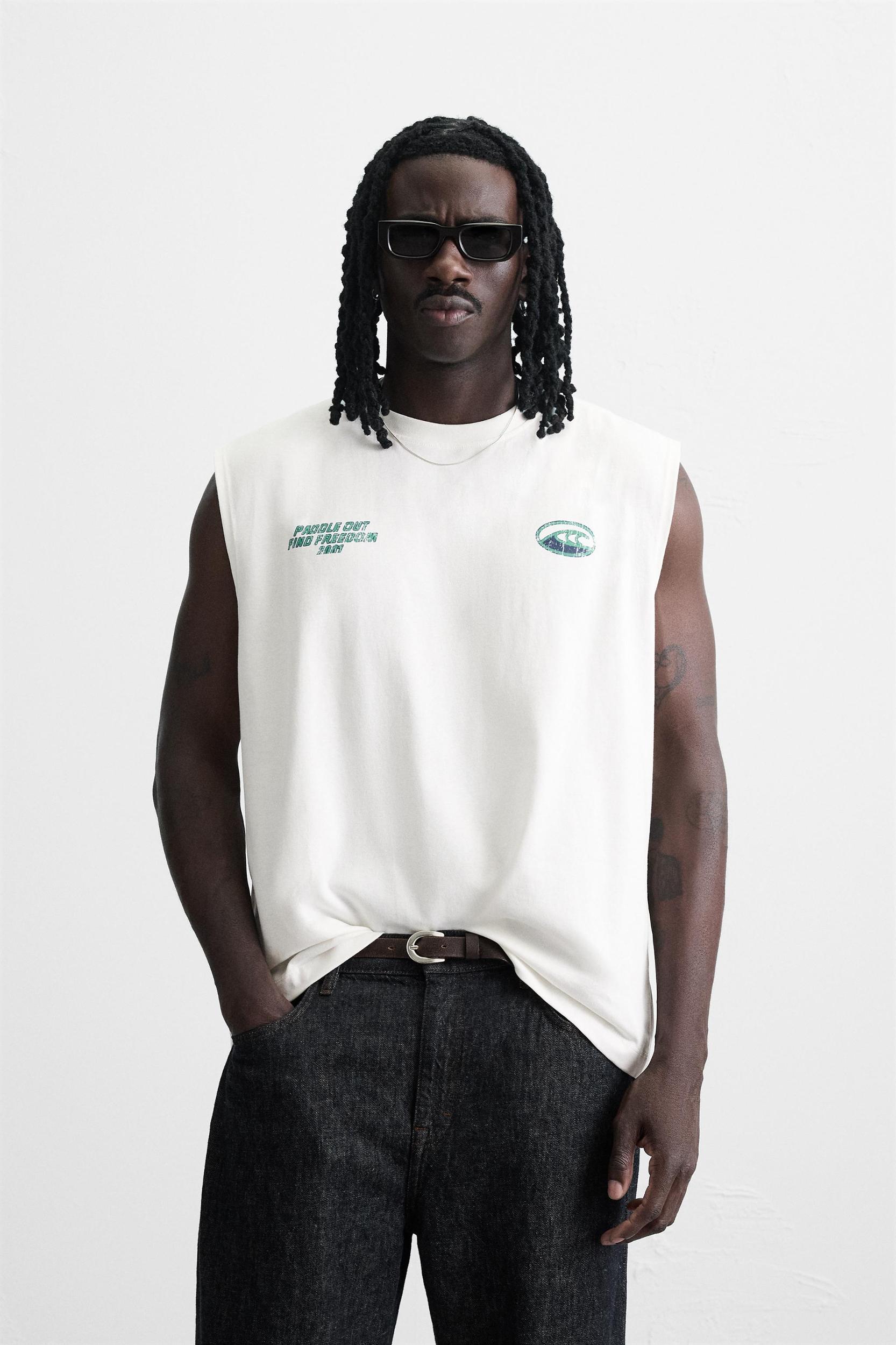 WASHED PRINT TANK TOP Product Image