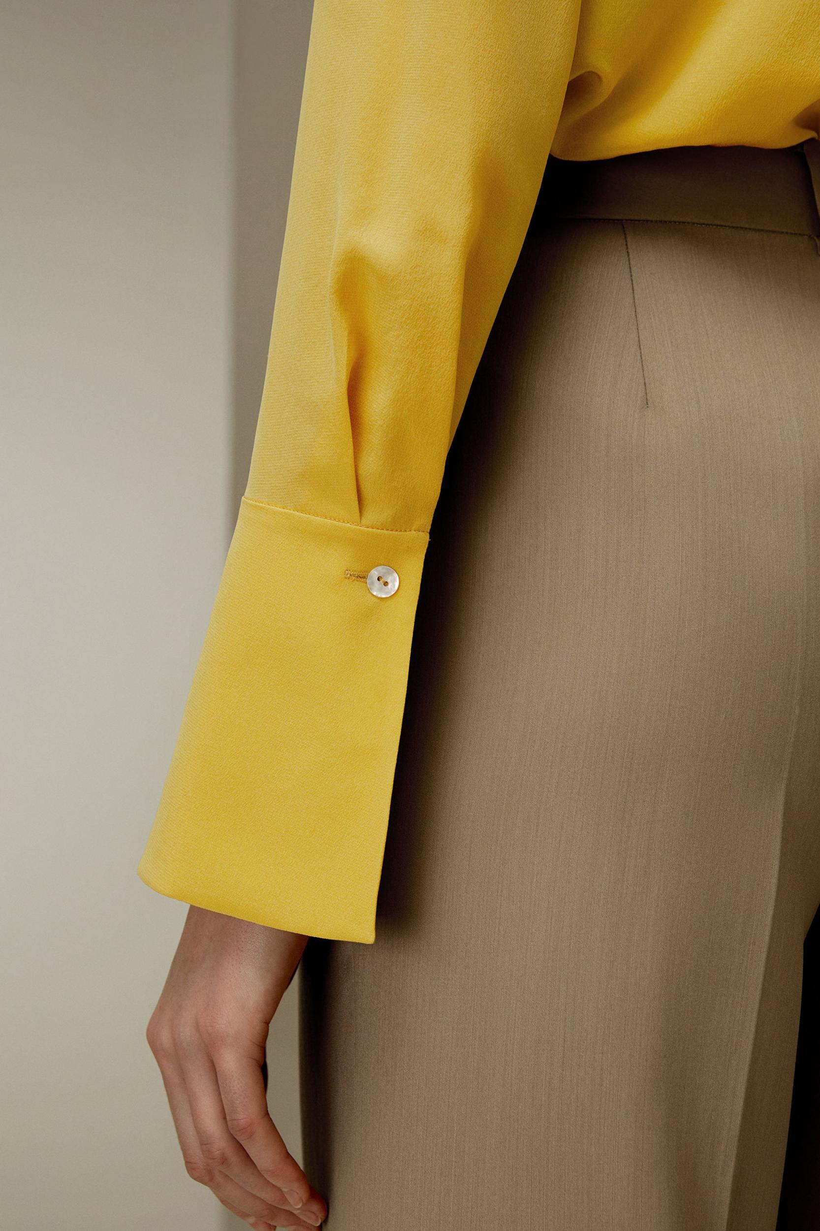 Flowing Draped Tie-Neck Blouse Product Image