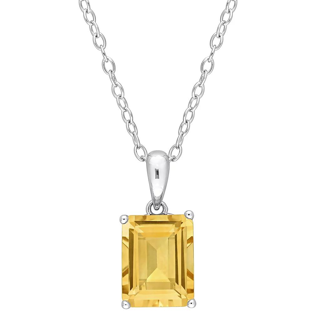 Stella Grace Sterling Silver & Gemstone Stud Pendant Necklace, Women's,  Product Image