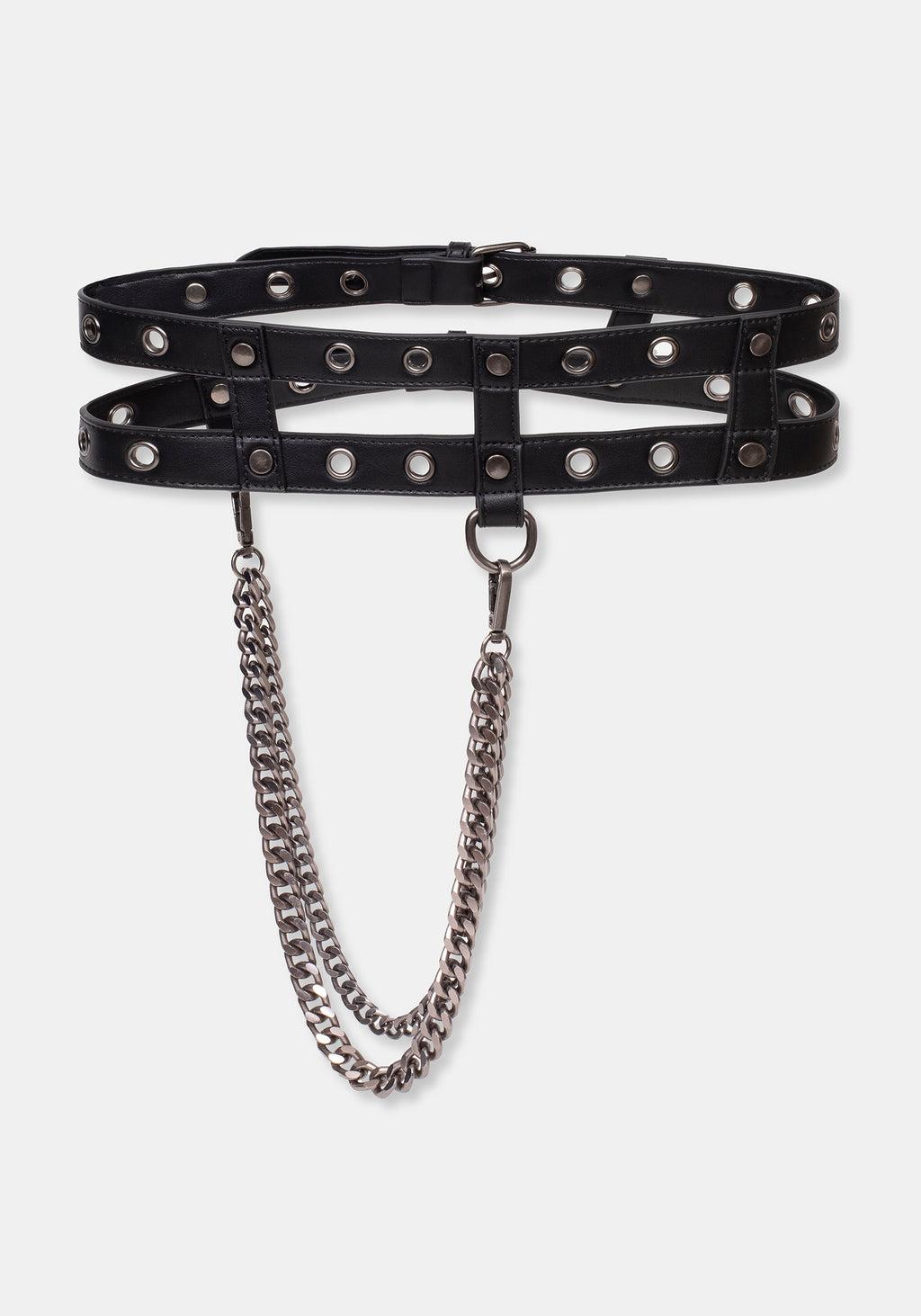 Kryne Eyelet Double Buckle Belt Product Image