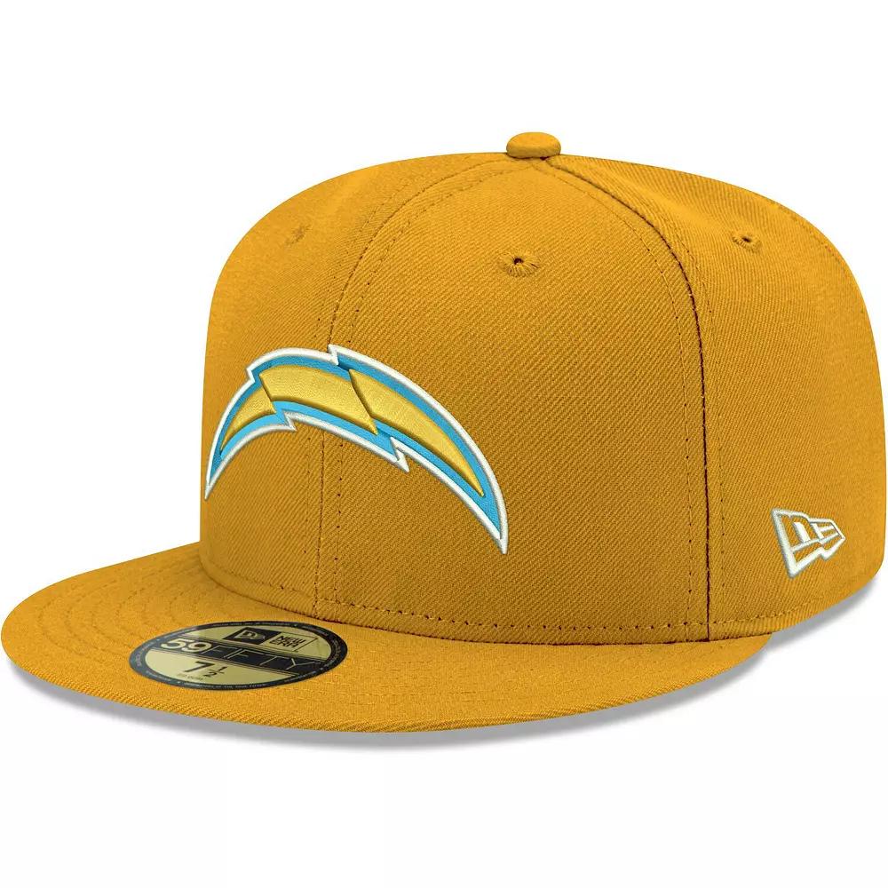 Men's New Era Gold Los Angeles Chargers Omaha 59FIFTY Fitted Hat, Size: 7 Product Image
