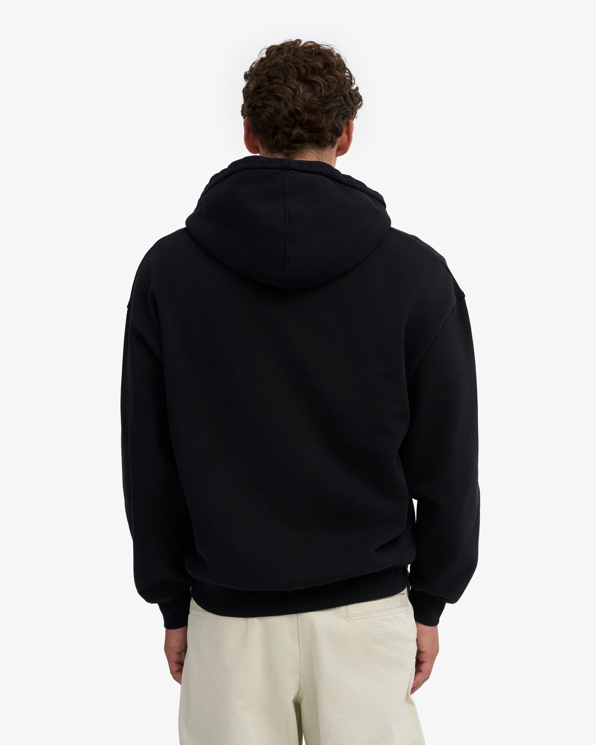 Organic Oversized Zip Hood - Deep Black Product Image