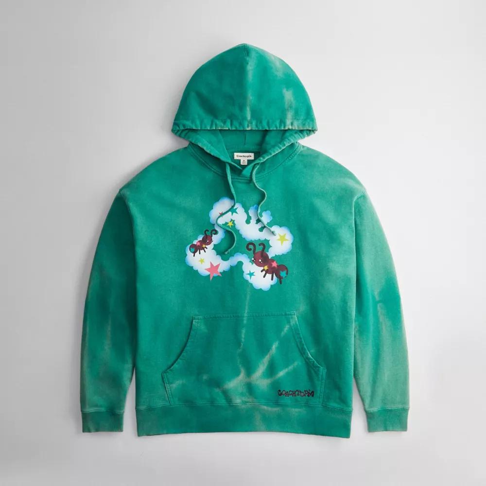 Hoodie With Floating Butterfly Print Product Image