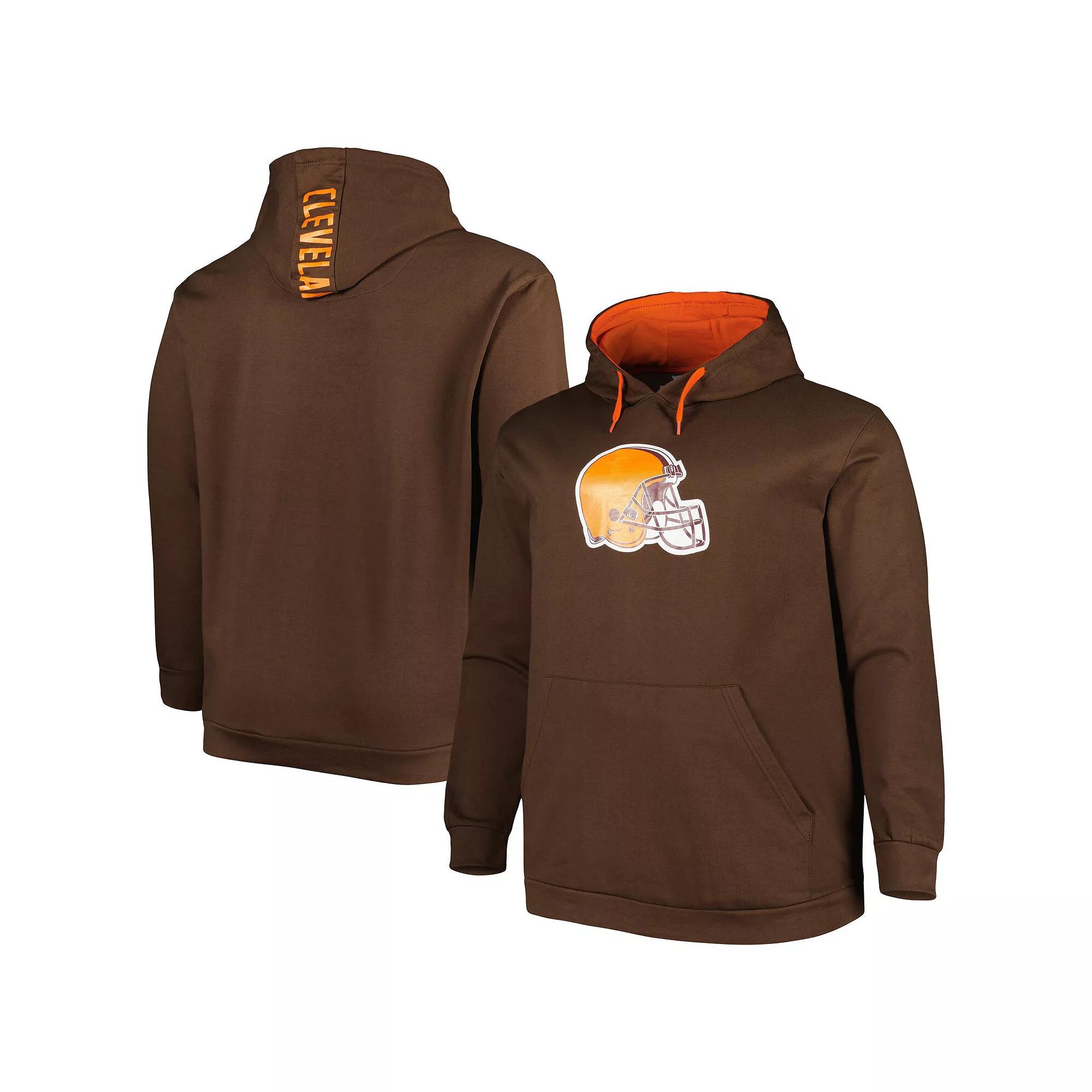 Men's Brown Cleveland Browns Big & Tall Logo Pullover Hoodie,  Product Image