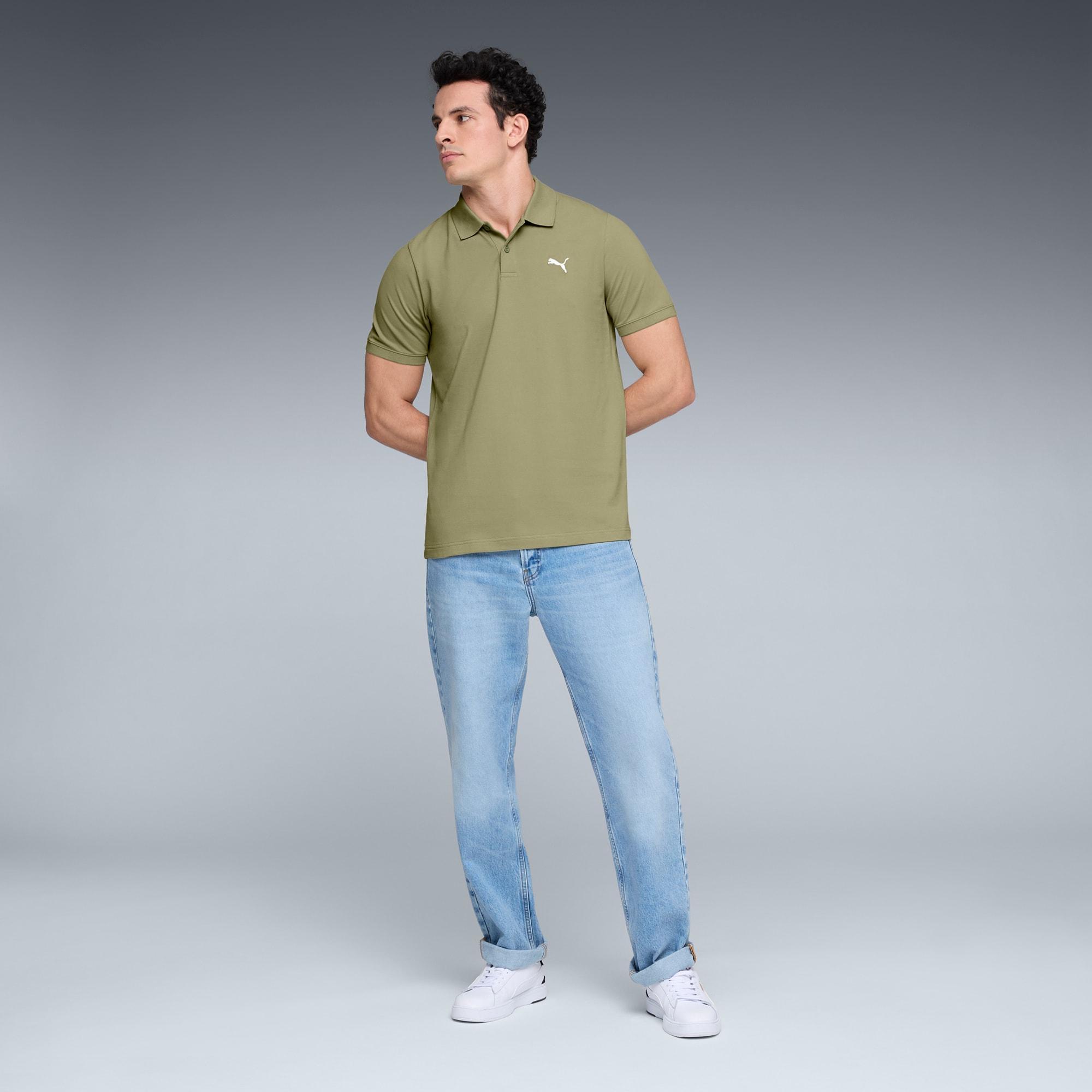 Essentials Small PUMA Logo Pique Polo US Men Product Image