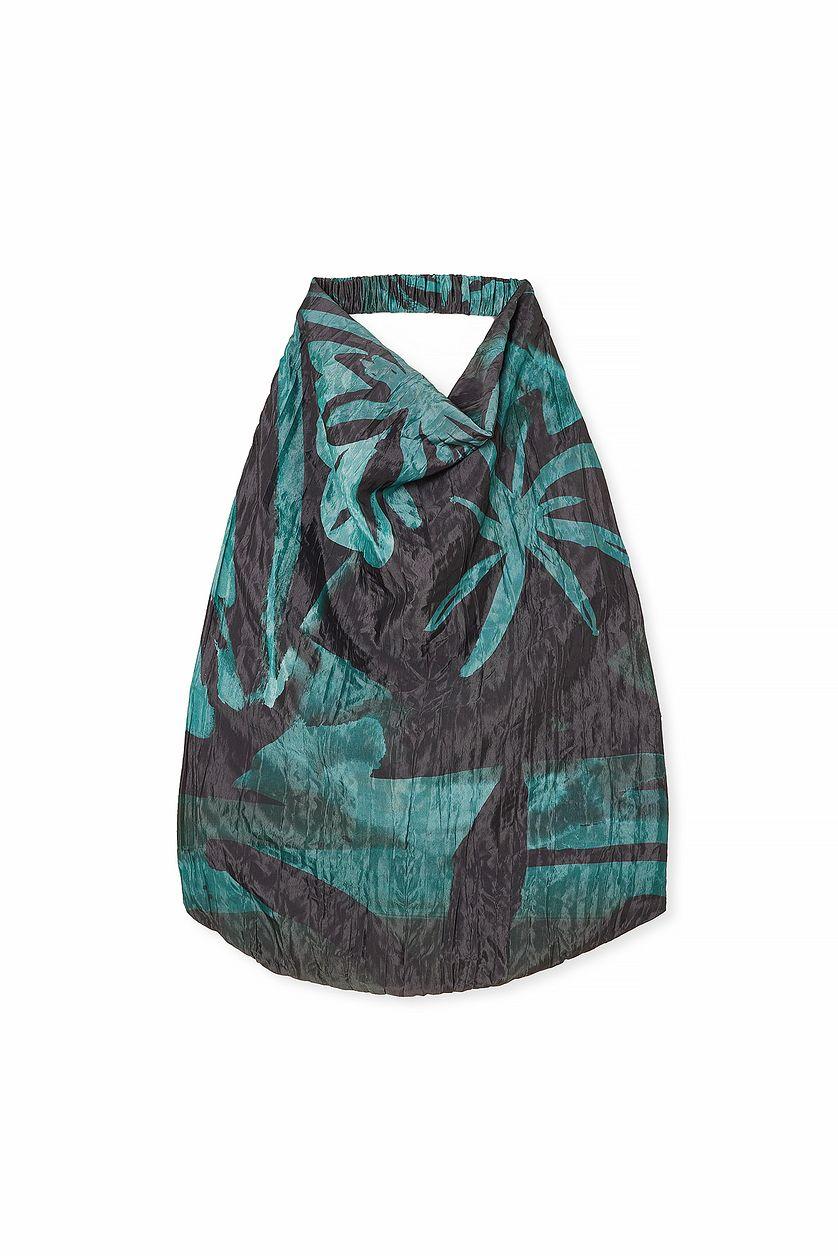 Crinkle Open Back Halterneck Top Product Image