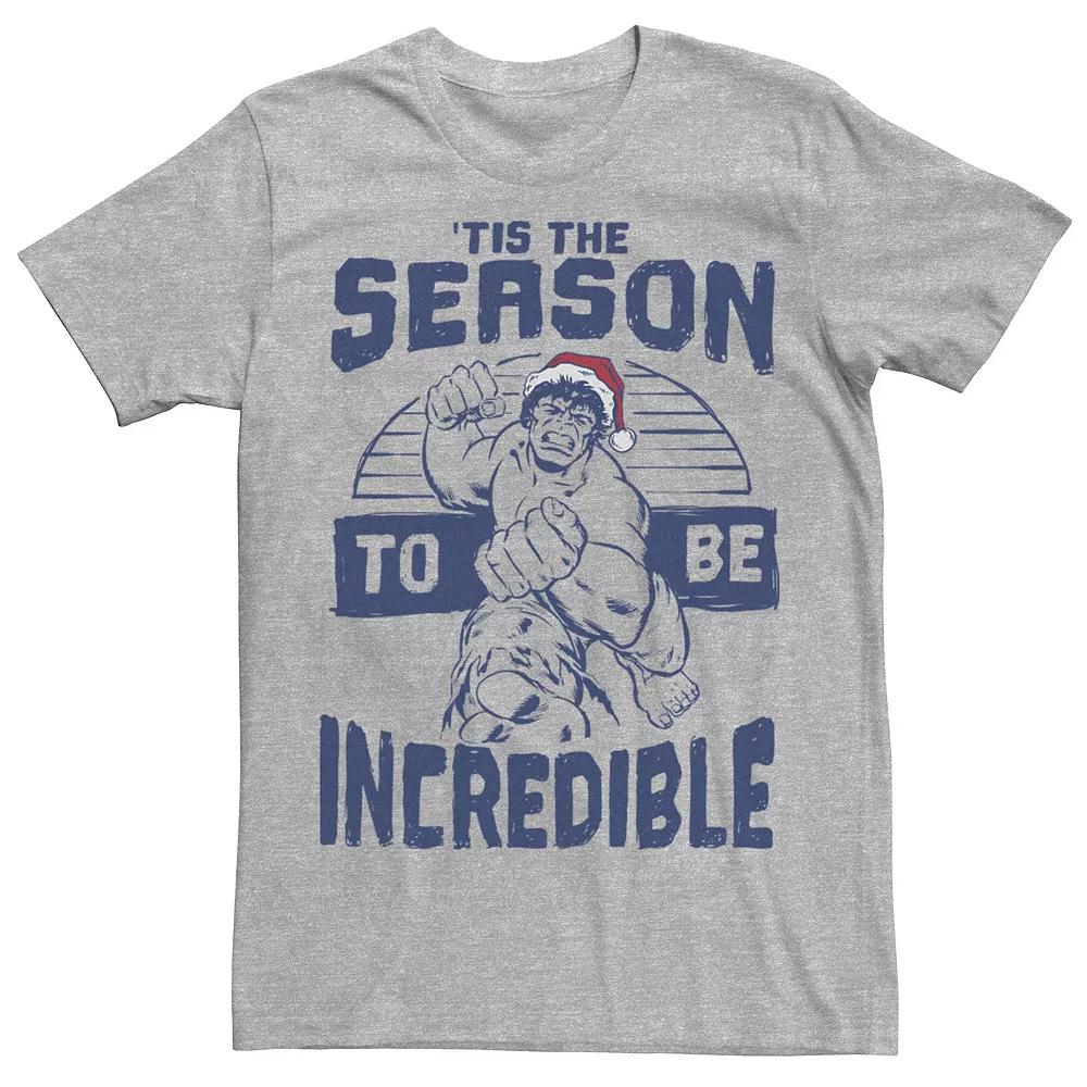 Men's Marvel The Hulk 'Tis The Season To Be Incredible Christmas Graphic Tee,  Product Image