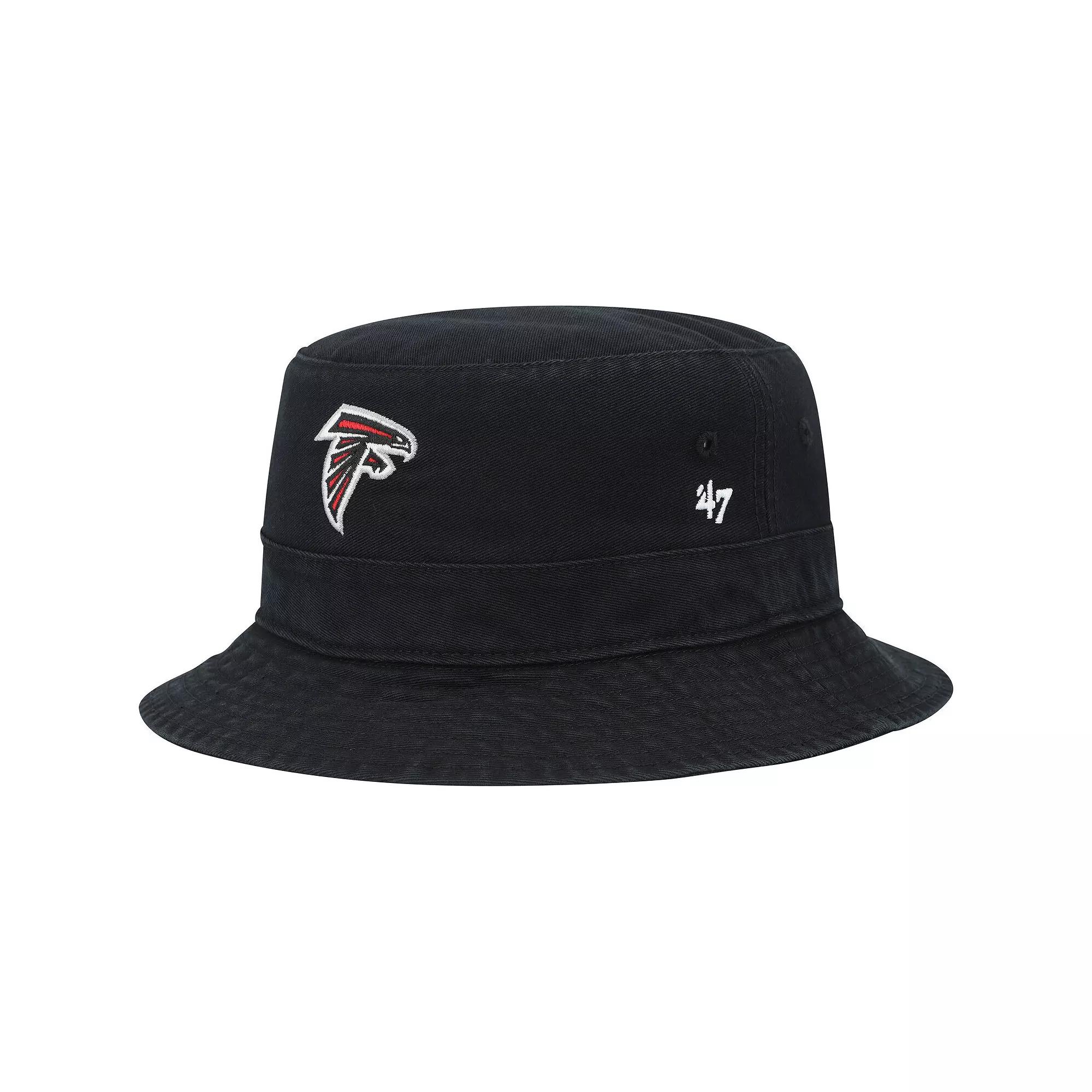 Men's '47 Black Atlanta Falcons Primary Bucket Hat Product Image