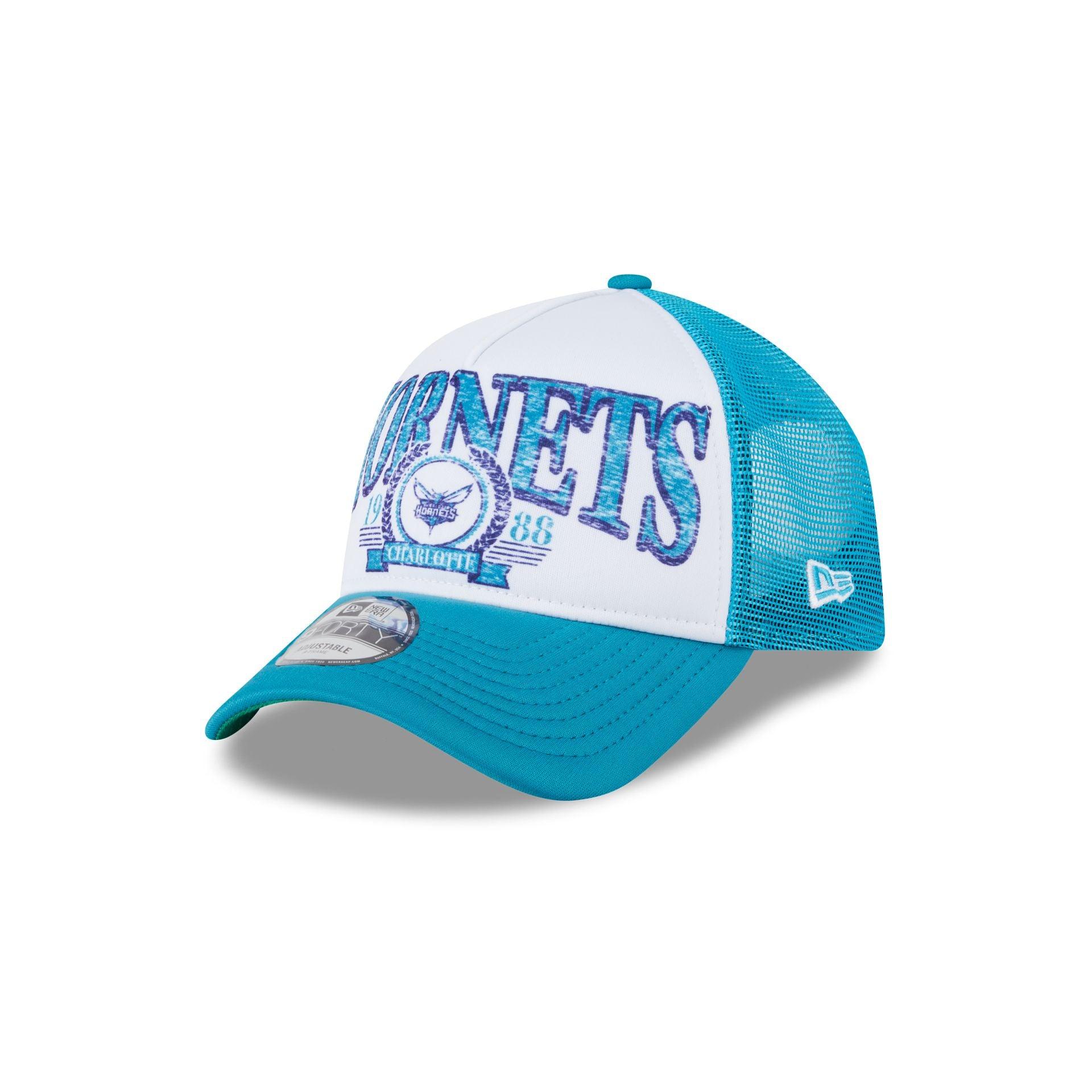 Charlotte Hornets Distressed 9FORTY A-Frame Trucker Hat Male Product Image