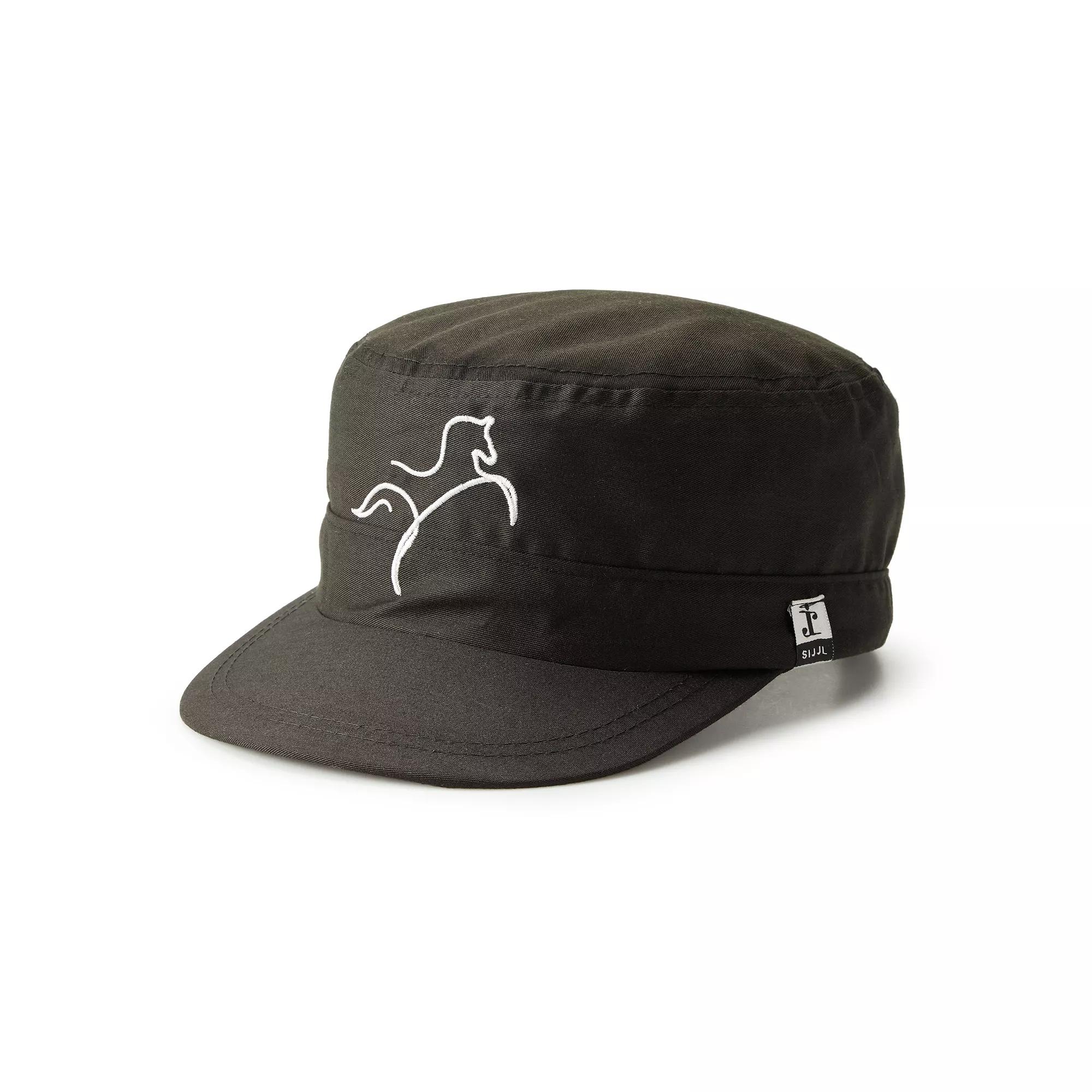 Women's SIJJL Pony Embroidered Black Cadet Hat Product Image