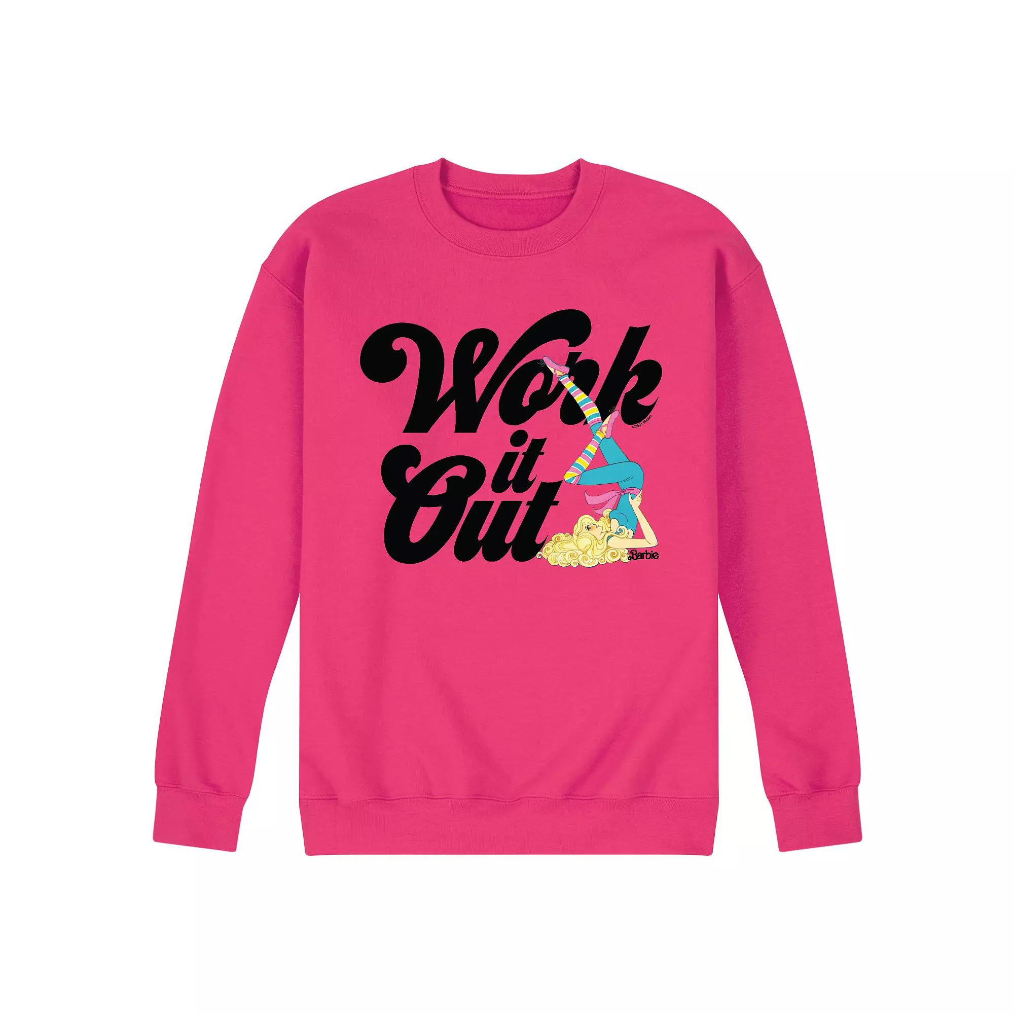 Men's Barbie Work It Out Fleece Sweatshirt,  Product Image