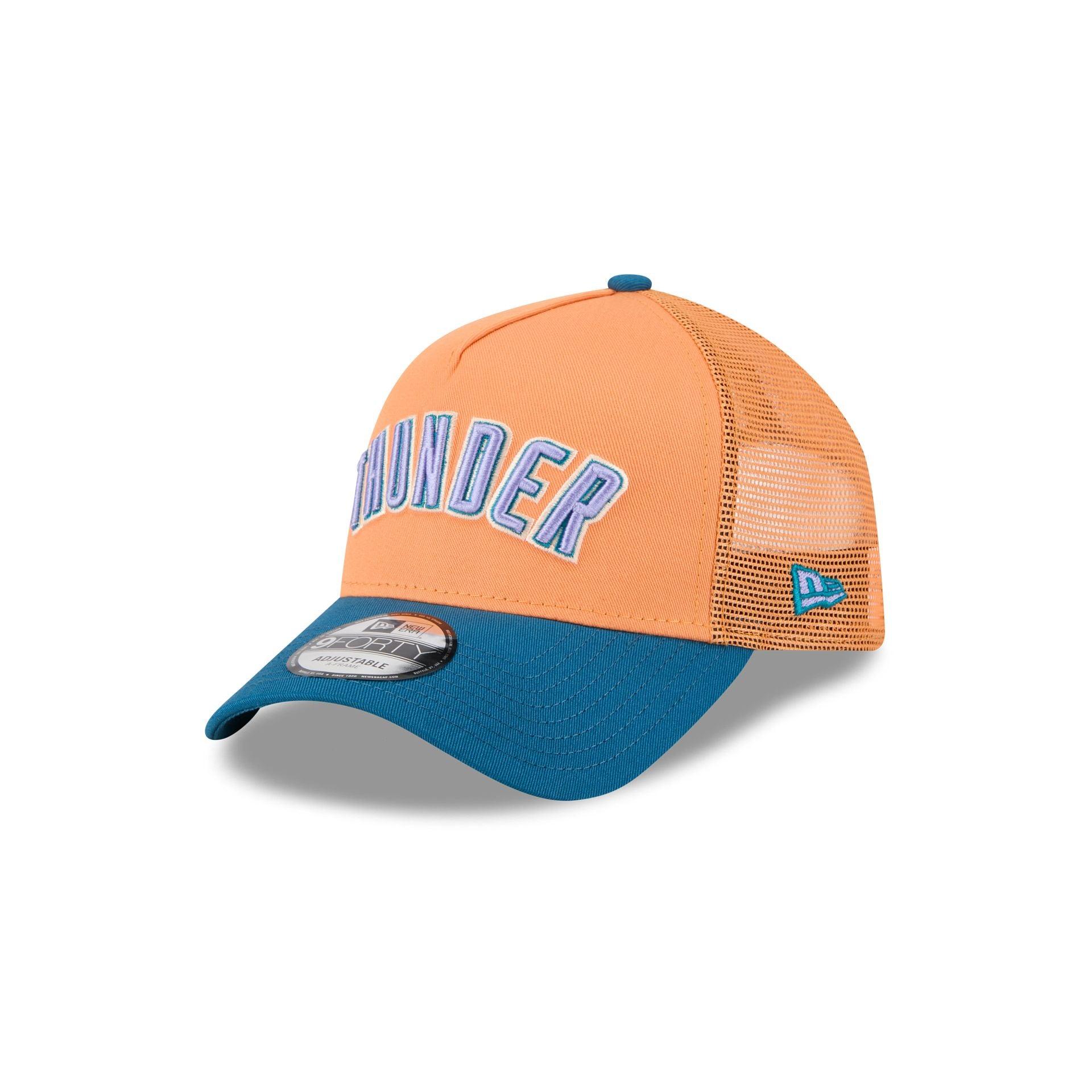 Oklahoma City Thunder Orange Glaze 9FORTY A-Frame Trucker Hat Male Product Image