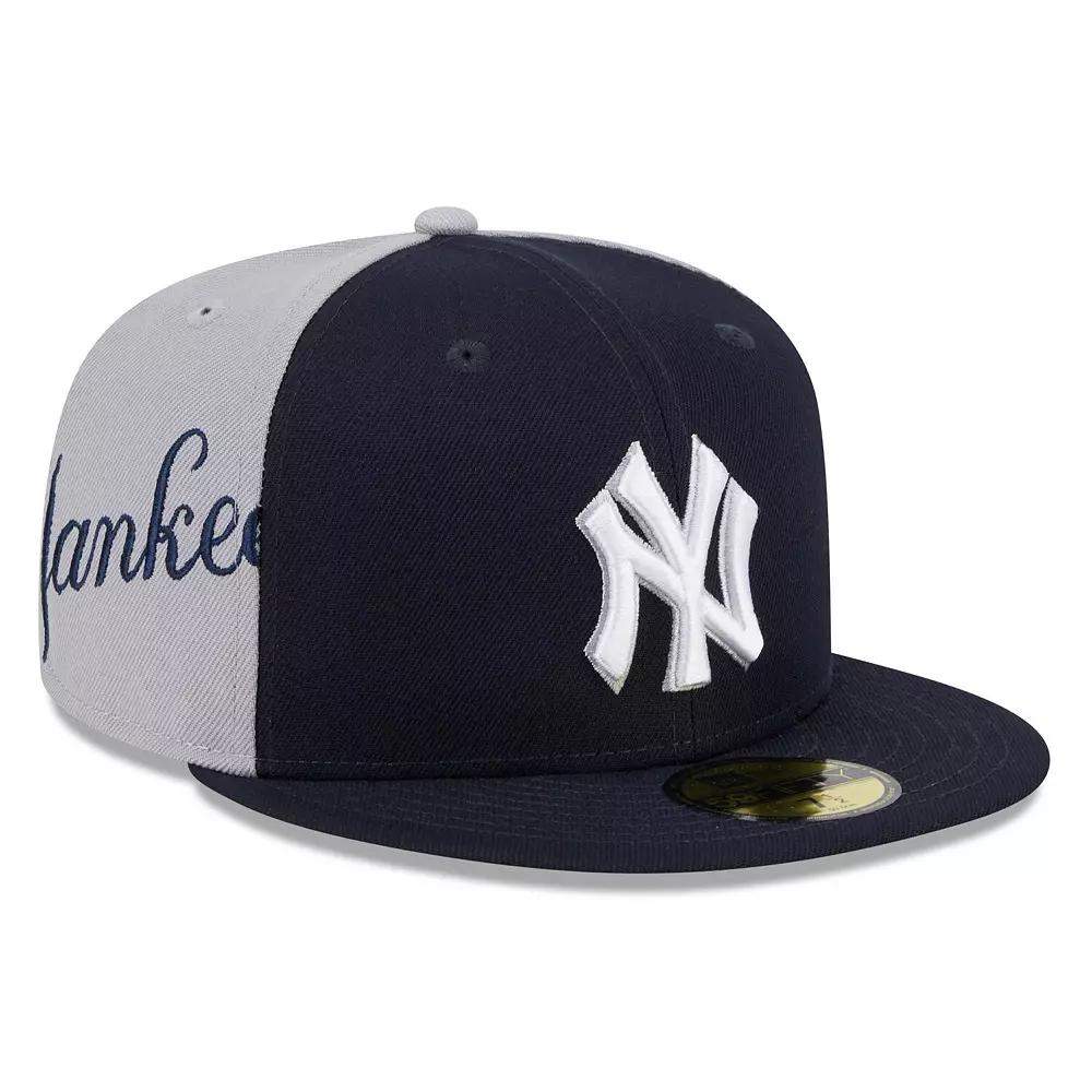 Men's New Era Navy/Gray New York Yankees Gameday Sideswipe 59FIFTY Fitted Hat, Size: 7, Blue Product Image
