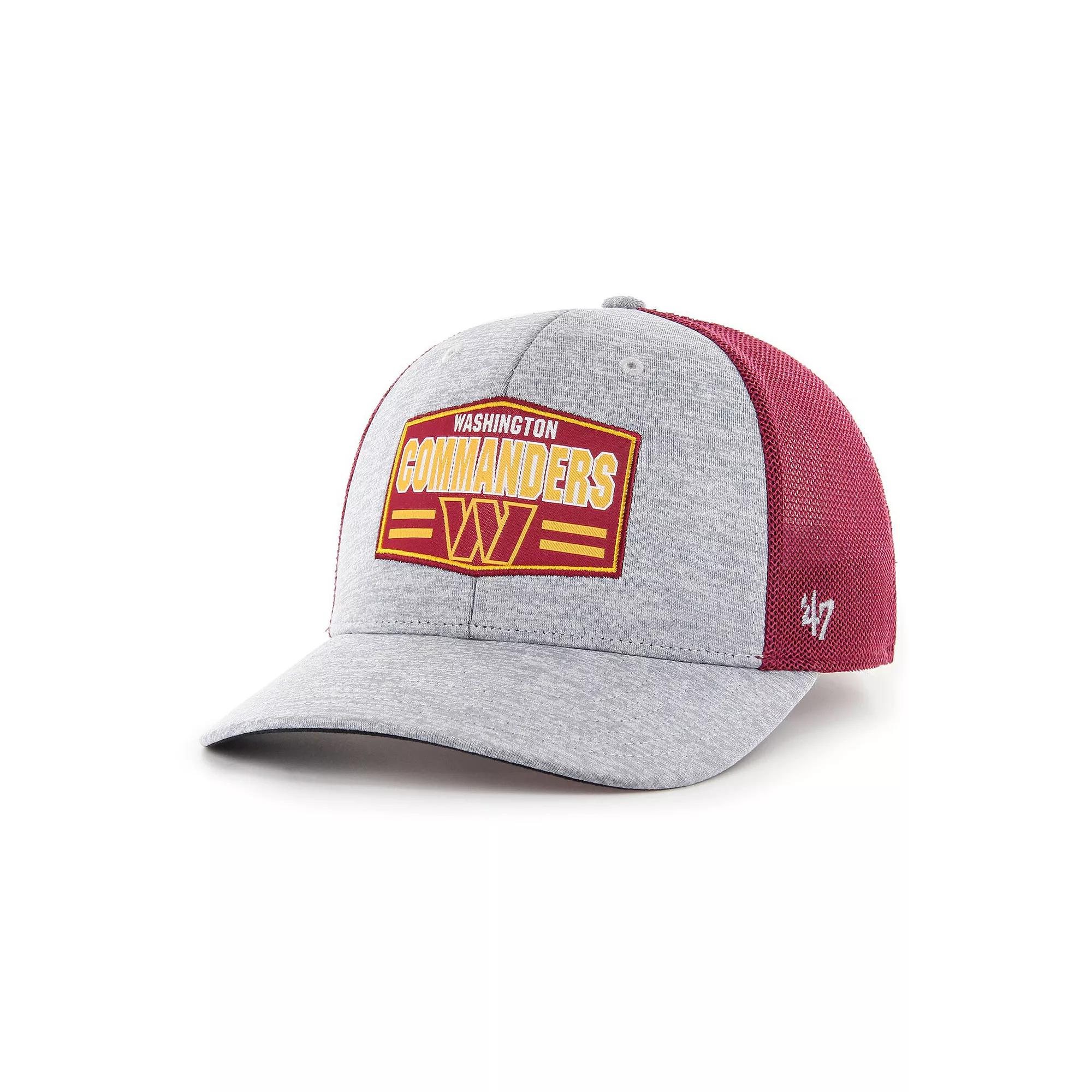Men's '47 Heathered Gray/Burgundy Washington Commanders Motivator Flex Hat, Size: Small/Medium, Wft Grey Product Image