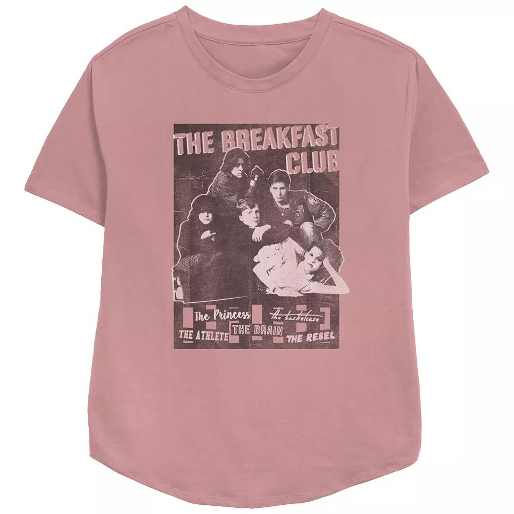 Women's The Breakfast Club Retro Poster Relaxed Fit Graphic Tee, Girl's,  Product Image
