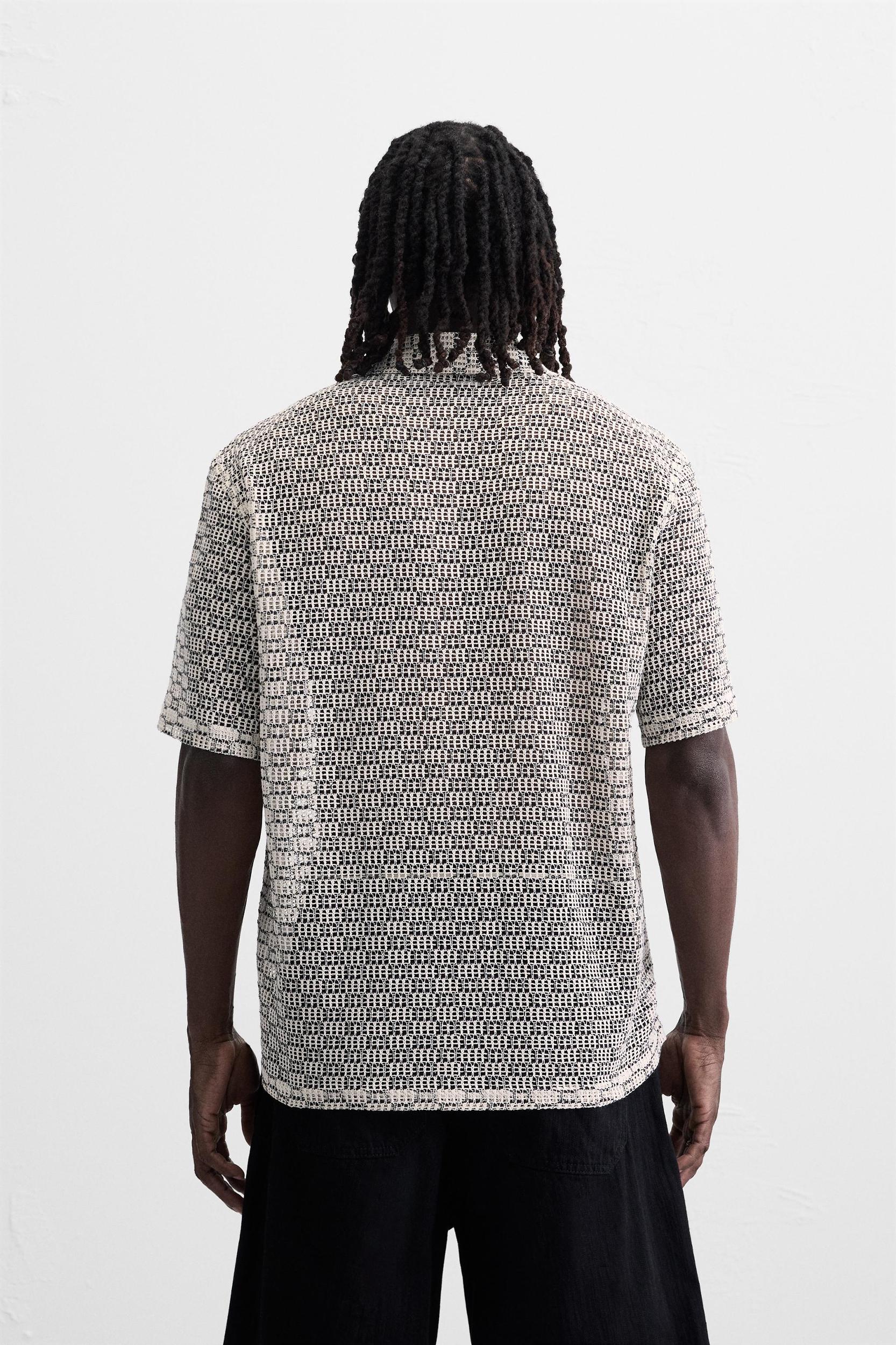 OPEN-WEAVE TEXTURED SHIRT Product Image