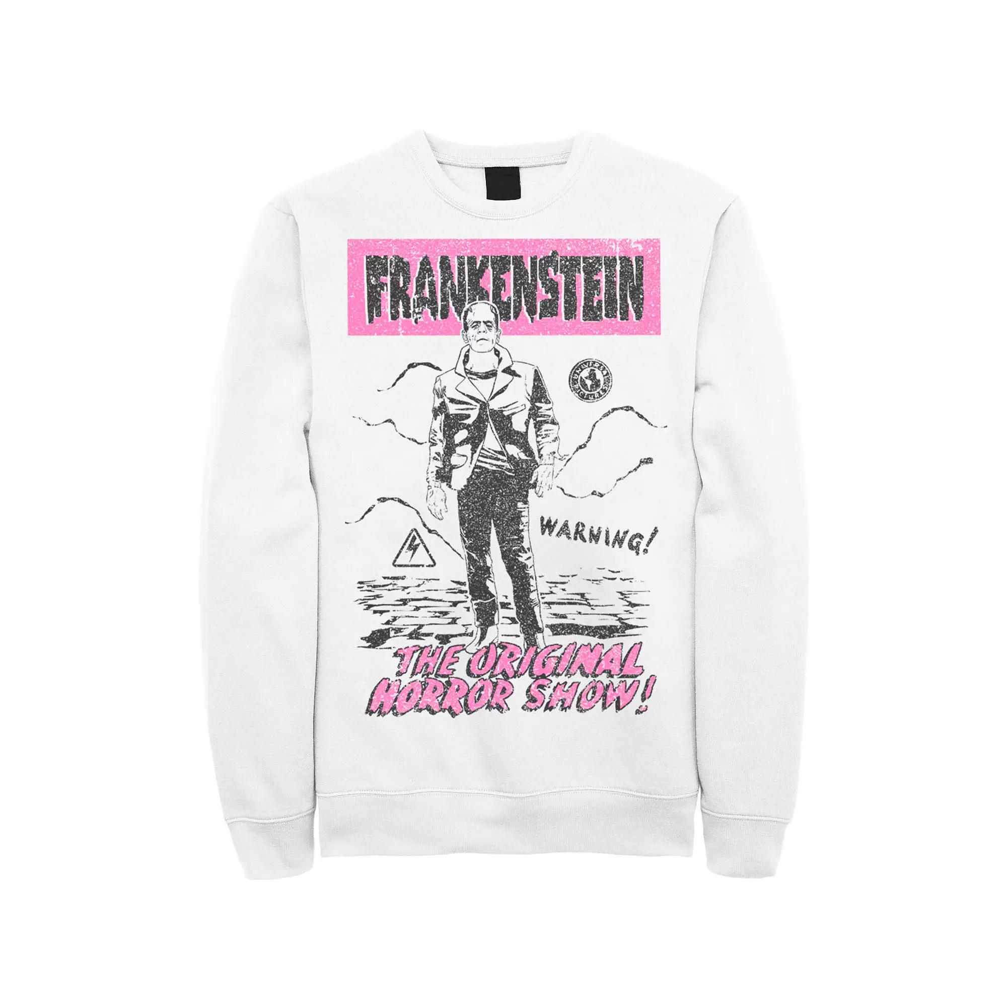 Men's Universal Monsters Old Franky Poster Sweatshirt, Size: Large, White Product Image