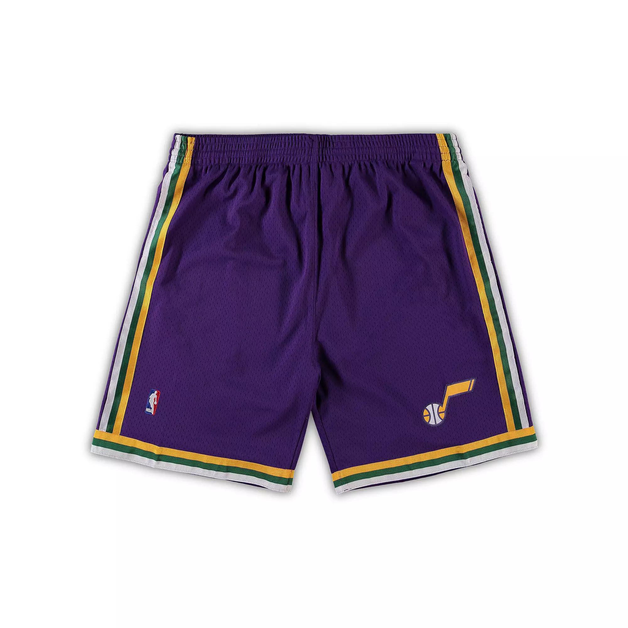 Men's Mitchell & Ness Purple Utah Jazz Big & Tall Hardwood Classics Team Swingman Shorts,  Product Image