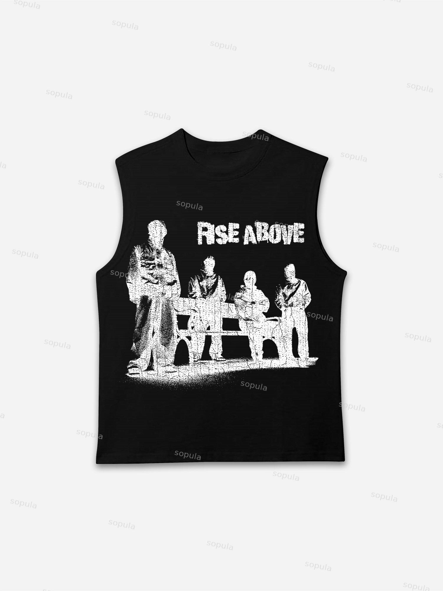 Rise Above Street Portrait Graphic Tank Top Product Image