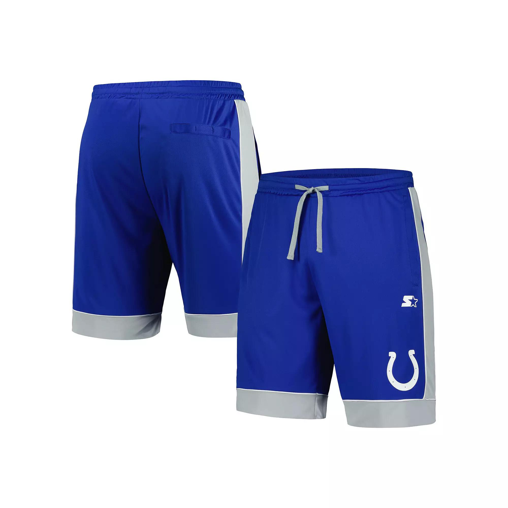 Men's Starter Royal/Gray Indianapolis Colts Fan Favorite Fashion Shorts,  Product Image